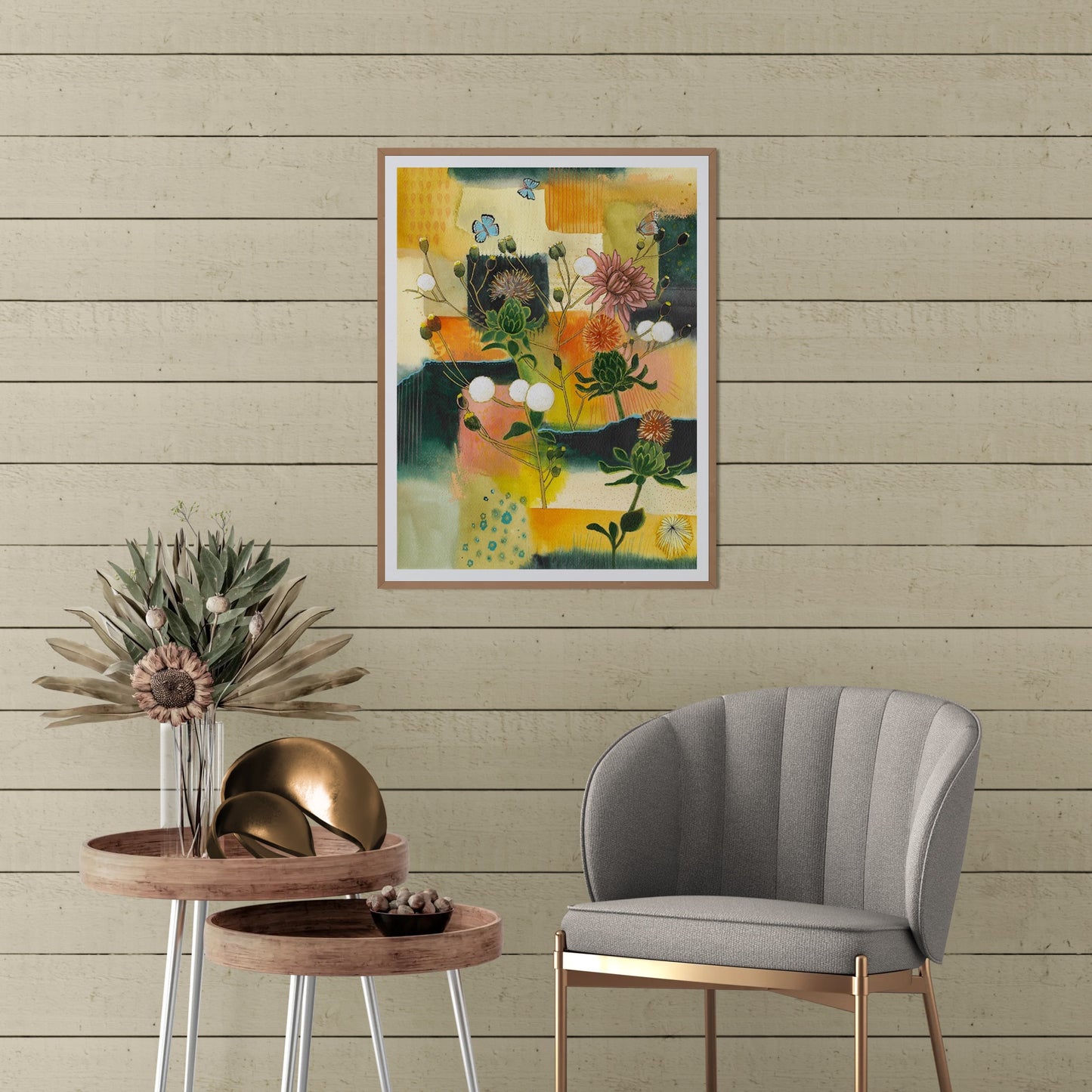 Amber Blossoms - Art Print