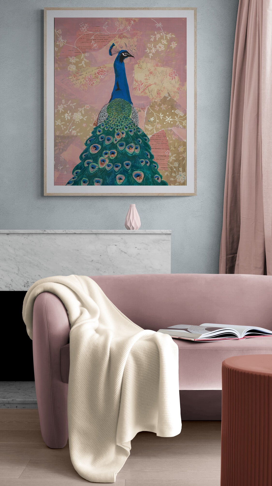 Pavo Real - Art Print - Aquamarine Design - Artistic Gifts for Women - Art by Artist Tania Herrera from Aquamarine Design Studio