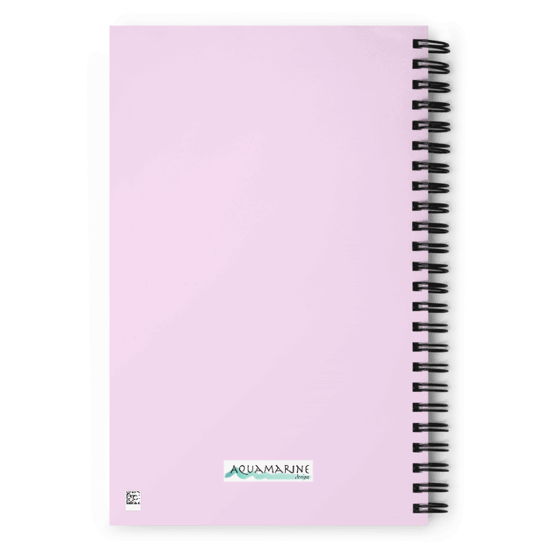 Light Blue Jellyfish Spiral notebook - Aquamarine Design - Artistic Gifts for Women - Art by Artist Tania Herrera from Aquamarine Design Studio