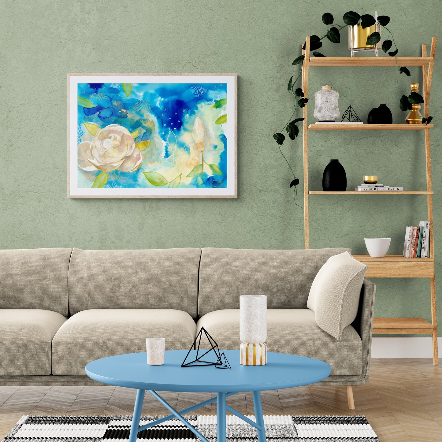 Blooming Magnolia - Art Print - Aquamarine Design - Artistic Gifts for Women - Art by Artist Tania Herrera from Aquamarine Design Studio