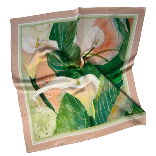 White Callas Scarf