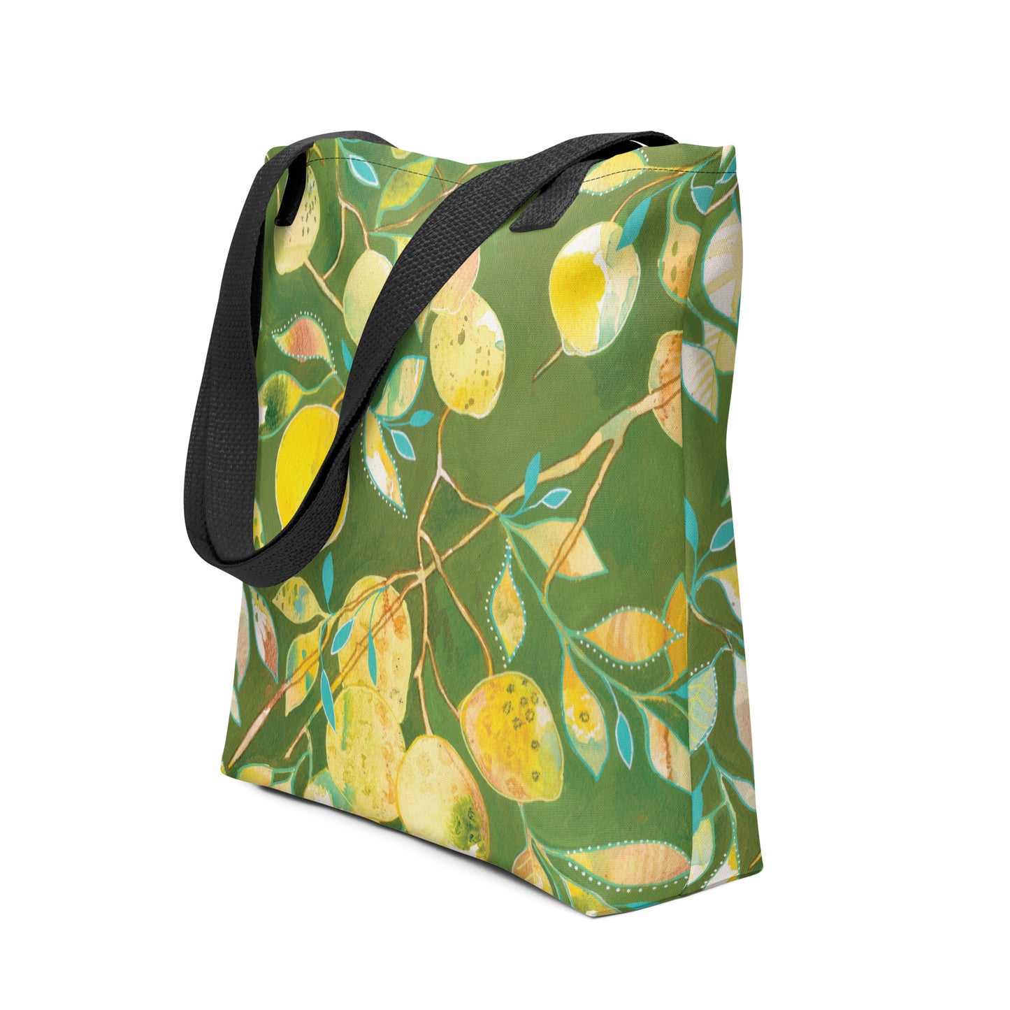Sorrento lemons Tote bag - Aquamarine Design - Artistic Gifts for Women - Art by Artist Tania Herrera from Aquamarine Design Studio