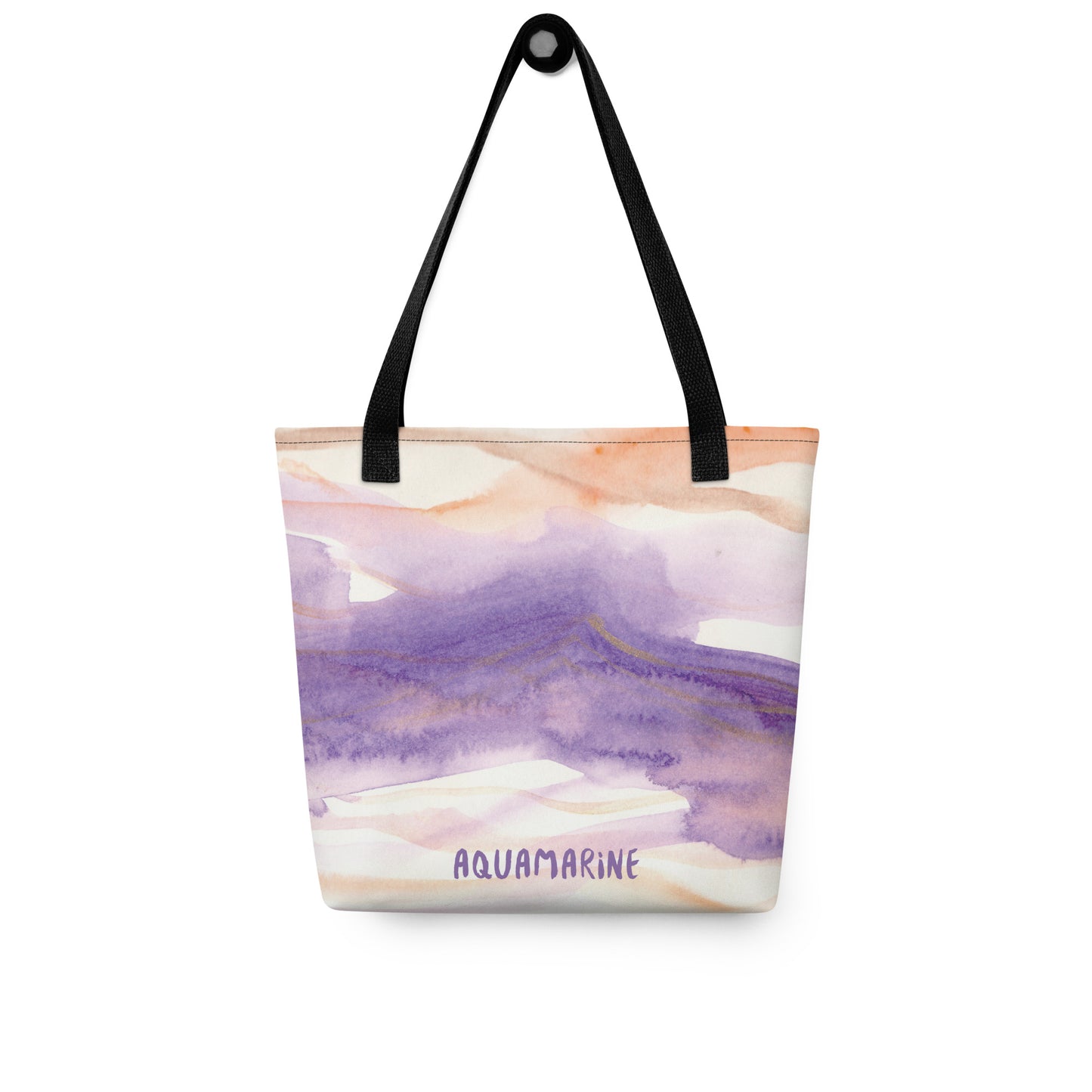 Purple Watercolor Landscape Tote bag - Aquamarine Design - Artistic Gifts for Women - Art by Artist Tania Herrera from Aquamarine Design Studio