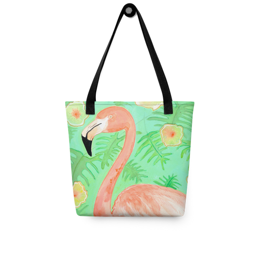 Flamingo Tote bag - Aquamarine Design - Artistic Gifts for Women - Art by Artist Tania Herrera from Aquamarine Design Studio