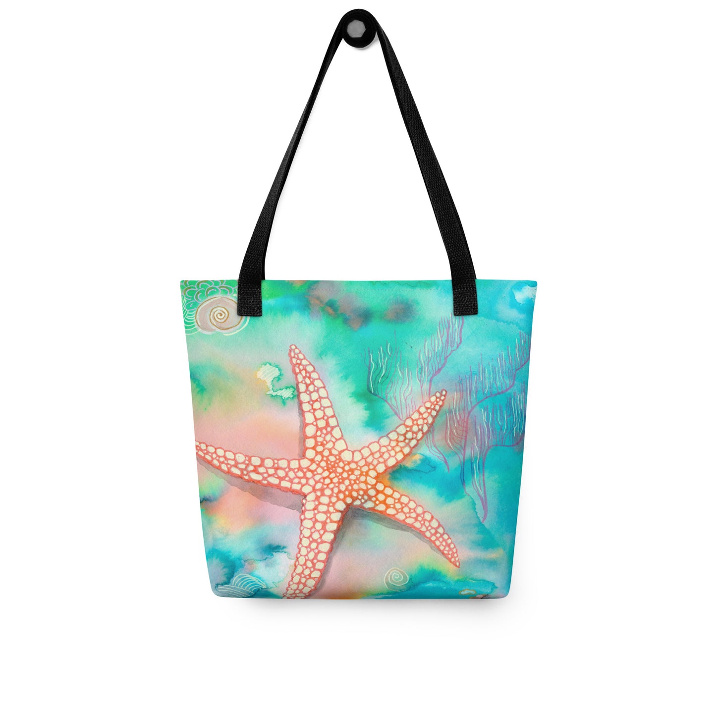 Starfish Tote bag - Aquamarine Design - Artistic Gifts for Women - Art by Artist Tania Herrera from Aquamarine Design Studio