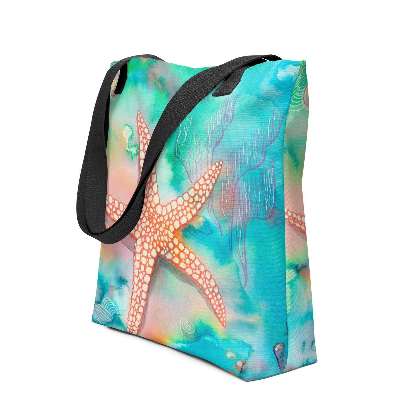 Starfish Tote bag - Aquamarine Design - Artistic Gifts for Women - Art by Artist Tania Herrera from Aquamarine Design Studio