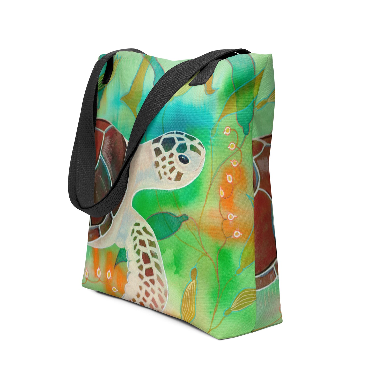 Sea Turtle Tote bag - Aquamarine Design - Artistic Gifts for Women - Art by Artist Tania Herrera from Aquamarine Design Studio