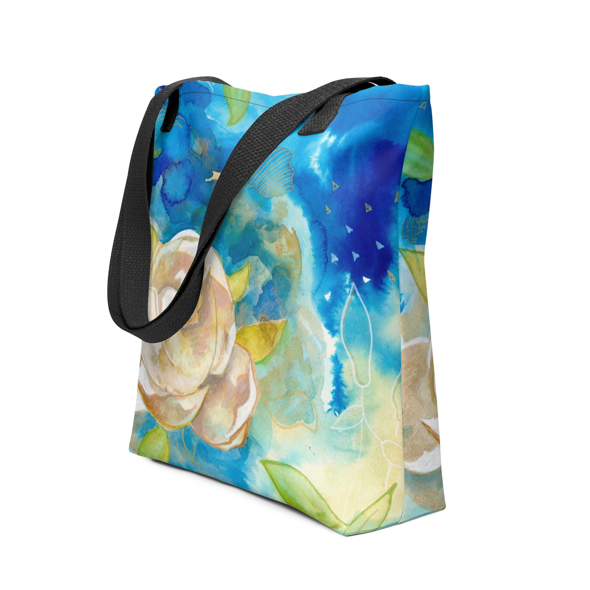 Blooming Magnolia Tote bag - Aquamarine Design - Artistic Gifts for Women - Art by Artist Tania Herrera from Aquamarine Design Studio