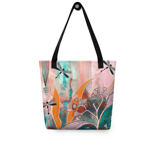 Dragonfly Tote bag - Aquamarine Design - Artistic Gifts for Women - Art by Artist Tania Herrera from Aquamarine Design Studio