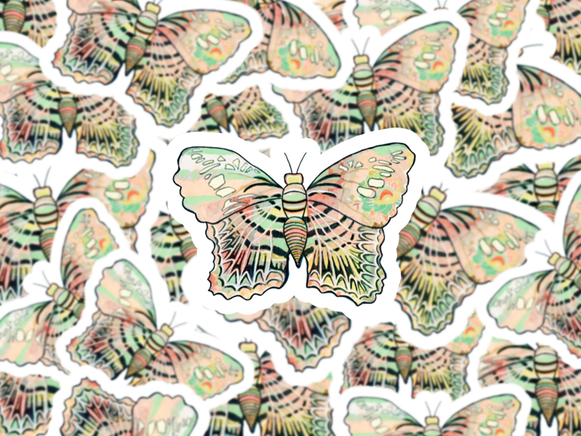 Butterfly Sticker - Aquamarine Design - Artistic Gifts for Women - Art by Artist Tania Herrera from Aquamarine Design Studio