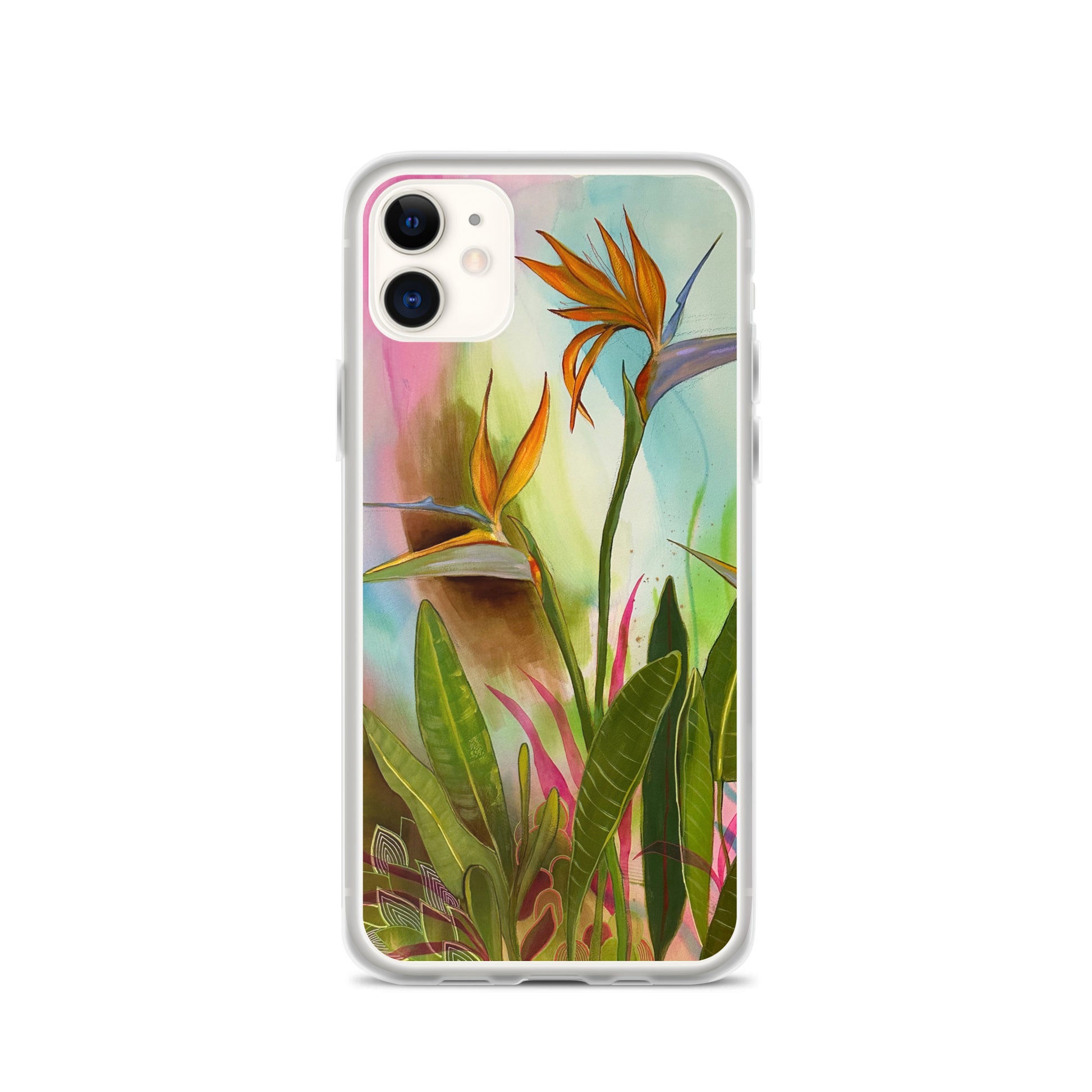 Birds in Paradise Clear Case for iPhone® - Aquamarine Design - Artistic Gifts for Women - Art by Artist Tania Herrera from Aquamarine Design Studio
