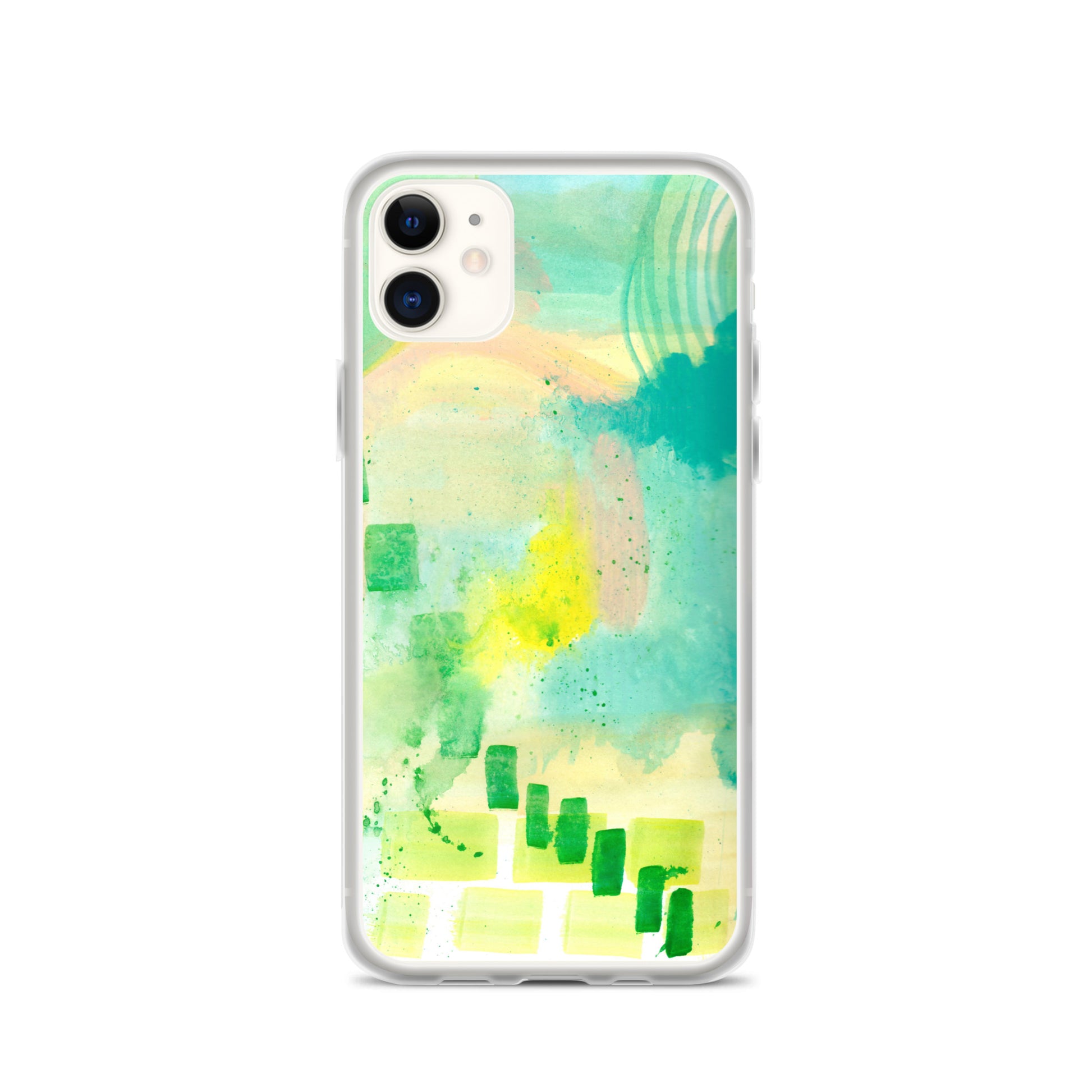 Abstract Aqua Clear Case for iPhone® - Aquamarine Design - Artistic Gifts for Women - Art by Artist Tania Herrera from Aquamarine Design Studio