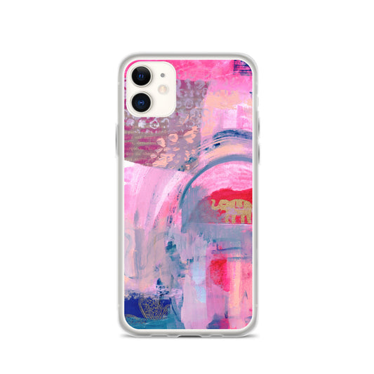 Collage Design Clear Case for iPhone® - Aquamarine Design - Artistic Gifts for Women - Art by Artist Tania Herrera from Aquamarine Design Studio