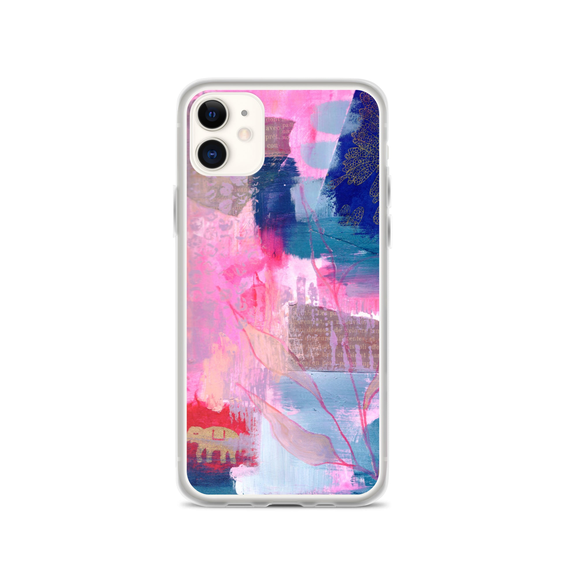 Collage Design Clear Case for iPhone® - Aquamarine Design - Artistic Gifts for Women - Art by Artist Tania Herrera from Aquamarine Design Studio