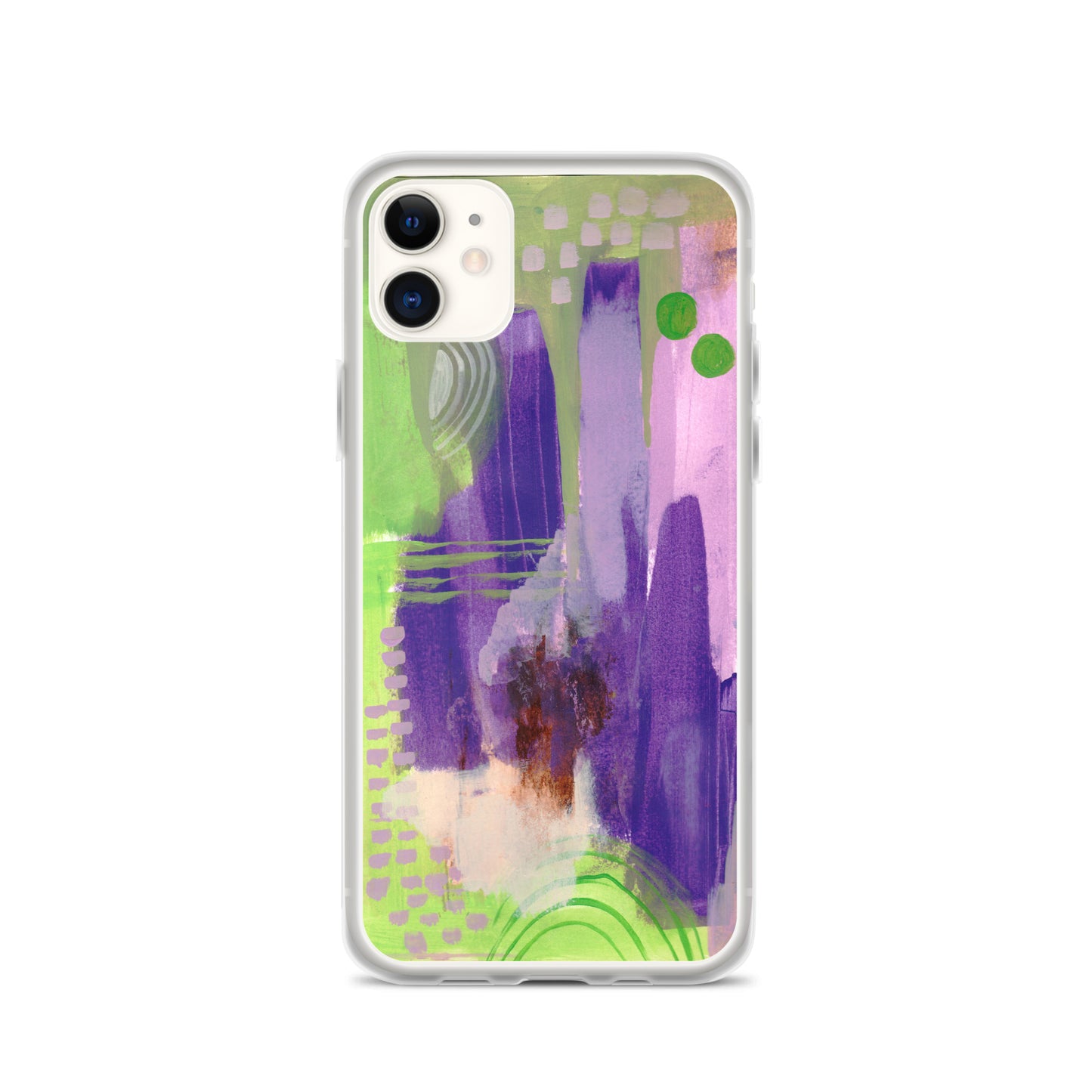 Purple Abstract II Clear Case for iPhone® - Aquamarine Design - Artistic Gifts for Women - Art by Artist Tania Herrera from Aquamarine Design Studio