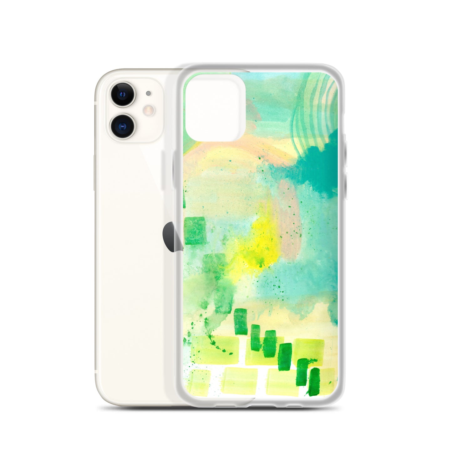 Abstract Aqua Clear Case for iPhone® - Aquamarine Design - Artistic Gifts for Women - Art by Artist Tania Herrera from Aquamarine Design Studio