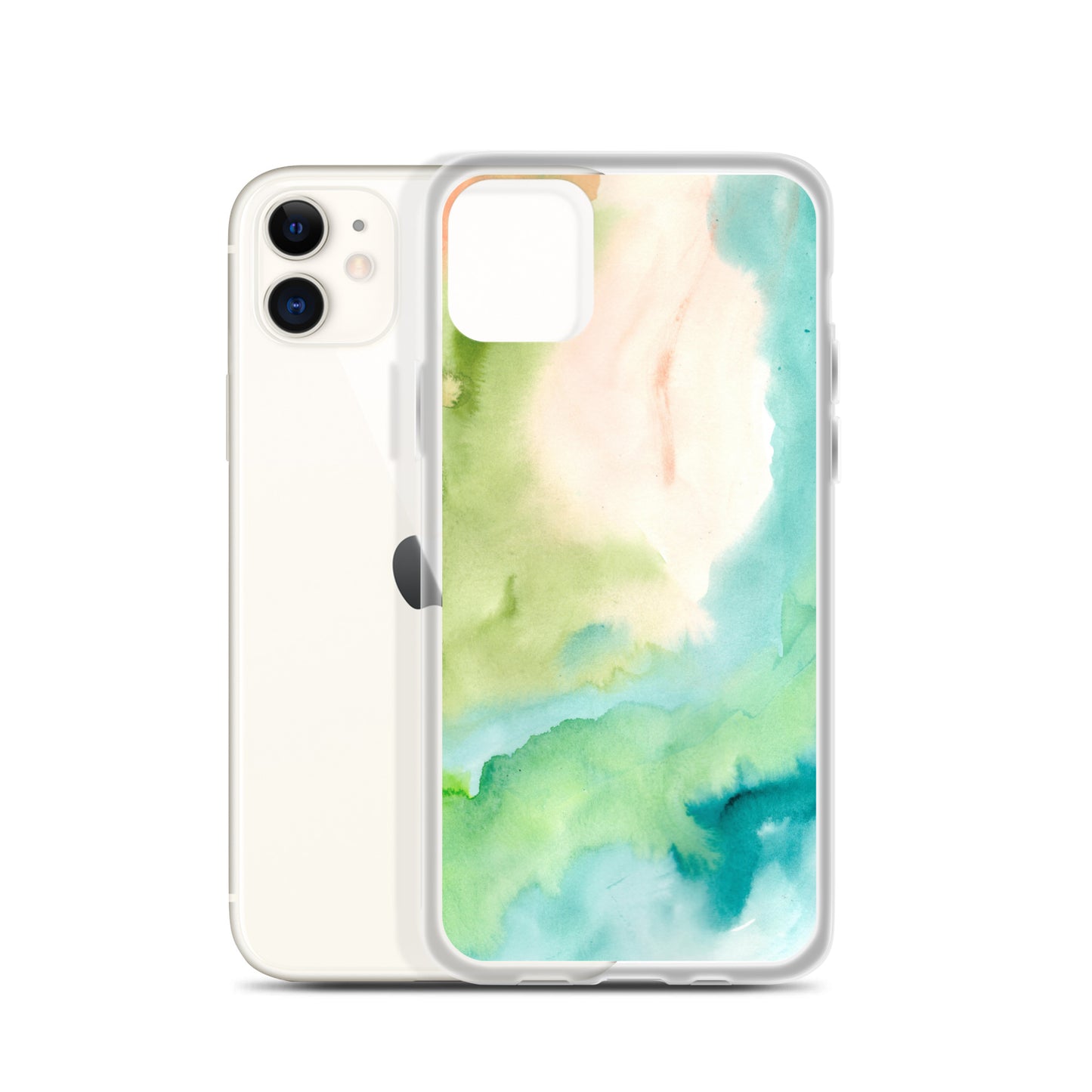 Soft Green Clear Case for iPhone® - Aquamarine Design - Artistic Gifts for Women - Art by Artist Tania Herrera from Aquamarine Design Studio