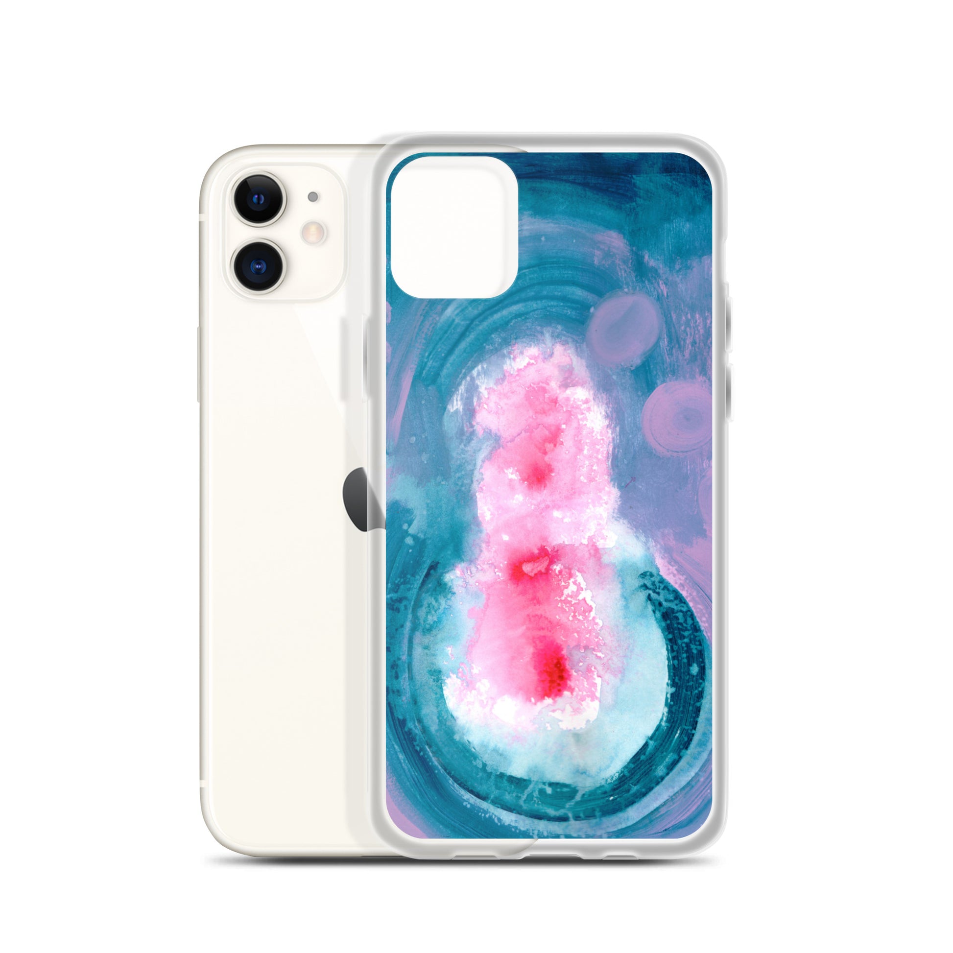 Magical Blue II Clear Case for iPhone® - Aquamarine Design - Artistic Gifts for Women - Art by Artist Tania Herrera from Aquamarine Design Studio