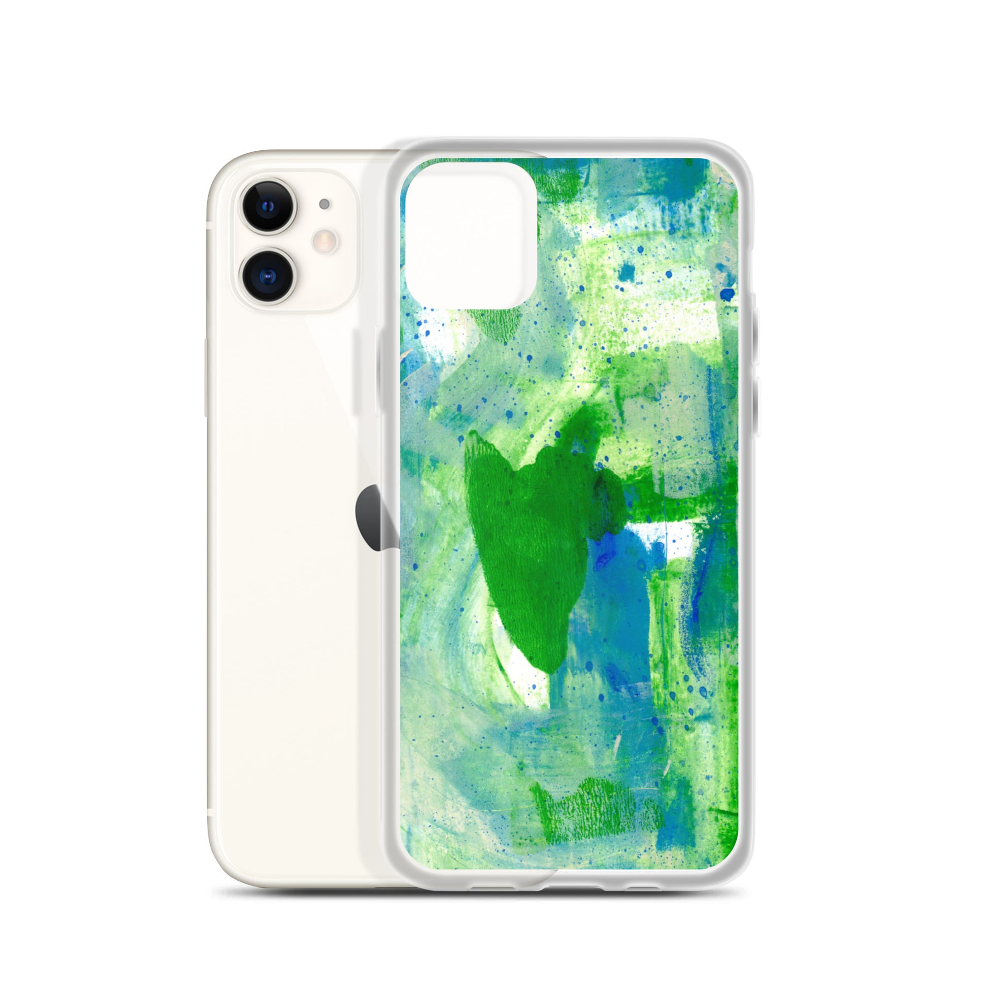Green Mist Clear Case for iPhone® - Aquamarine Design - Artistic Gifts for Women - Art by Artist Tania Herrera from Aquamarine Design Studio