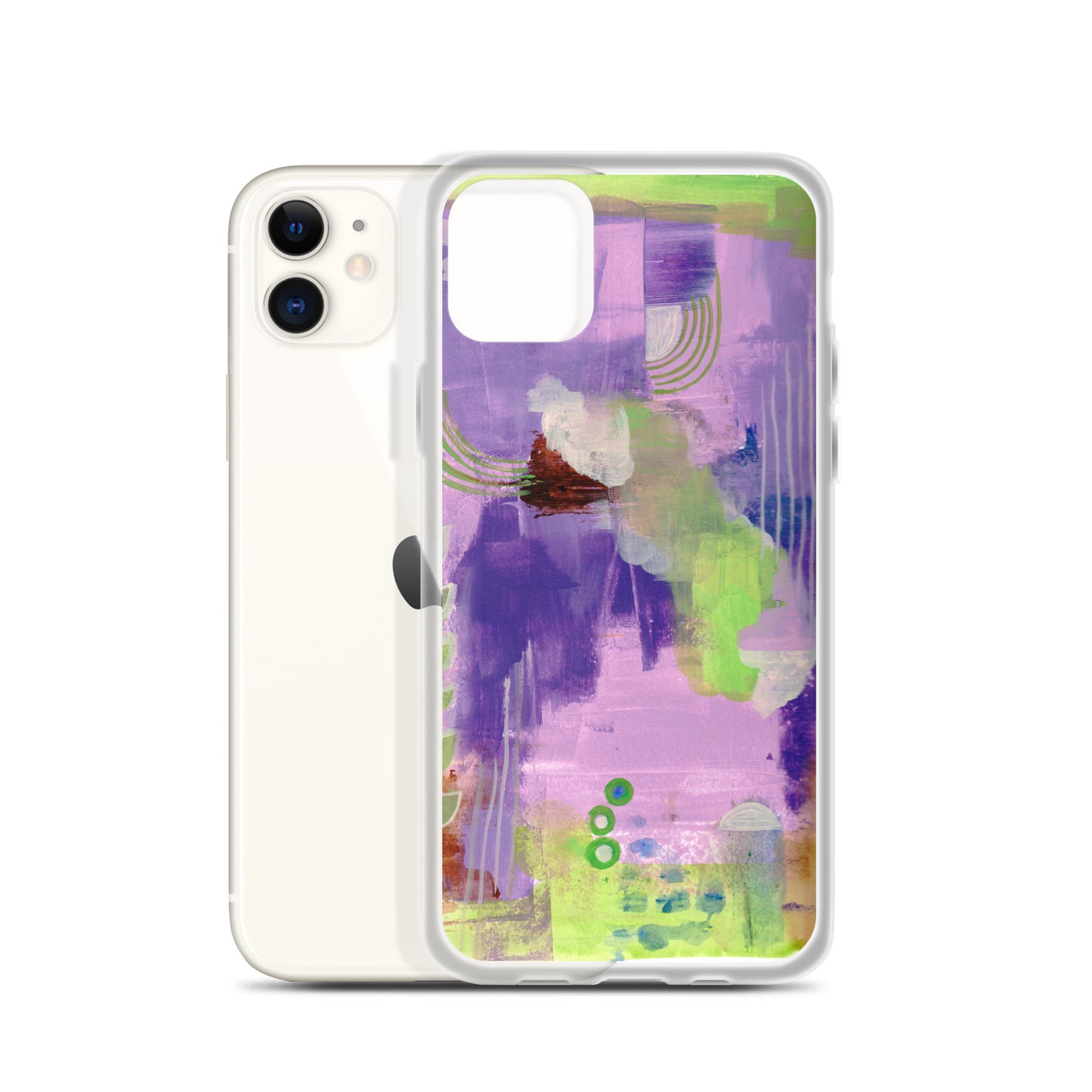 Purple Abstract I Clear Case for iPhone® - Aquamarine Design - Artistic Gifts for Women - Art by Artist Tania Herrera from Aquamarine Design Studio