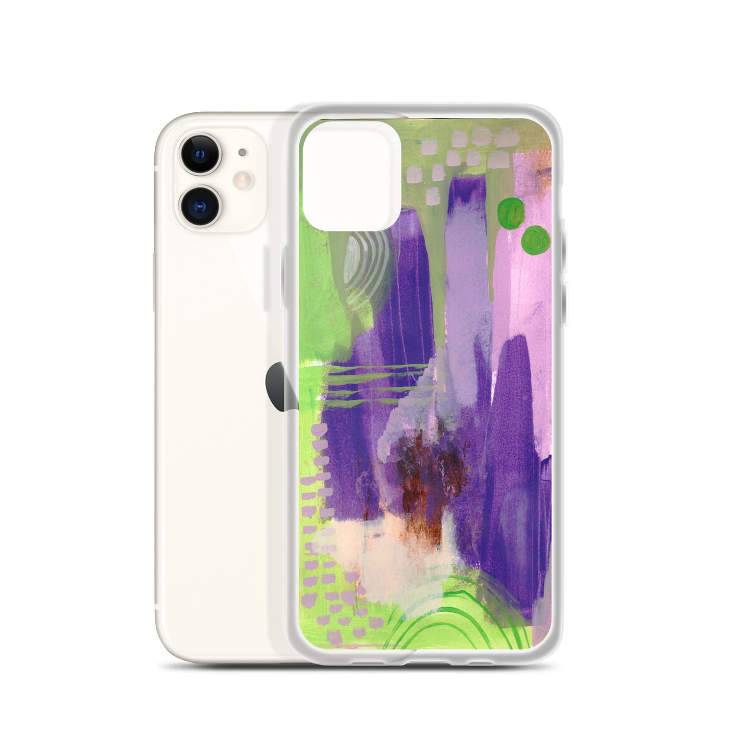 Purple Abstract II Clear Case for iPhone® - Aquamarine Design - Artistic Gifts for Women - Art by Artist Tania Herrera from Aquamarine Design Studio