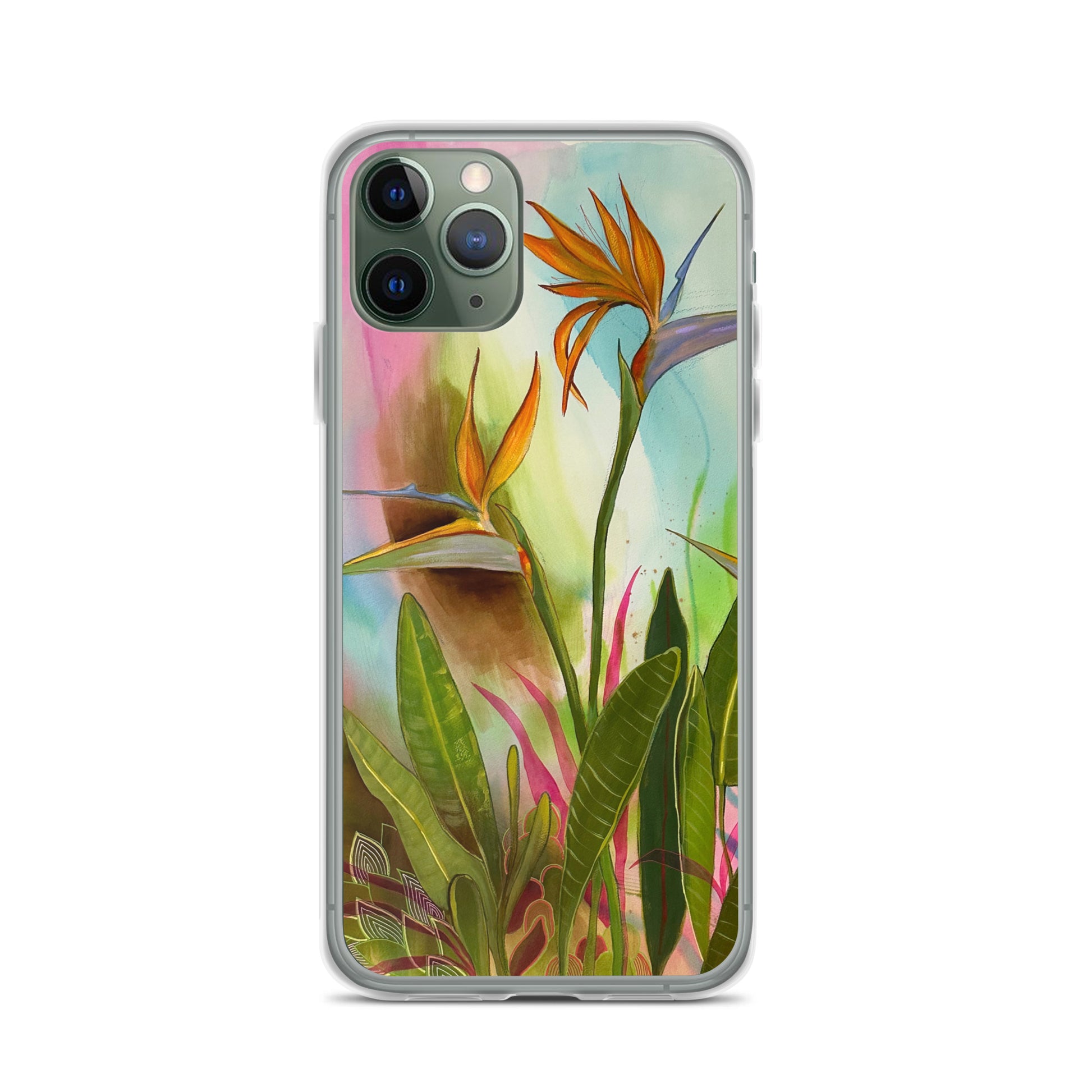 Birds in Paradise Clear Case for iPhone® - Aquamarine Design - Artistic Gifts for Women - Art by Artist Tania Herrera from Aquamarine Design Studio