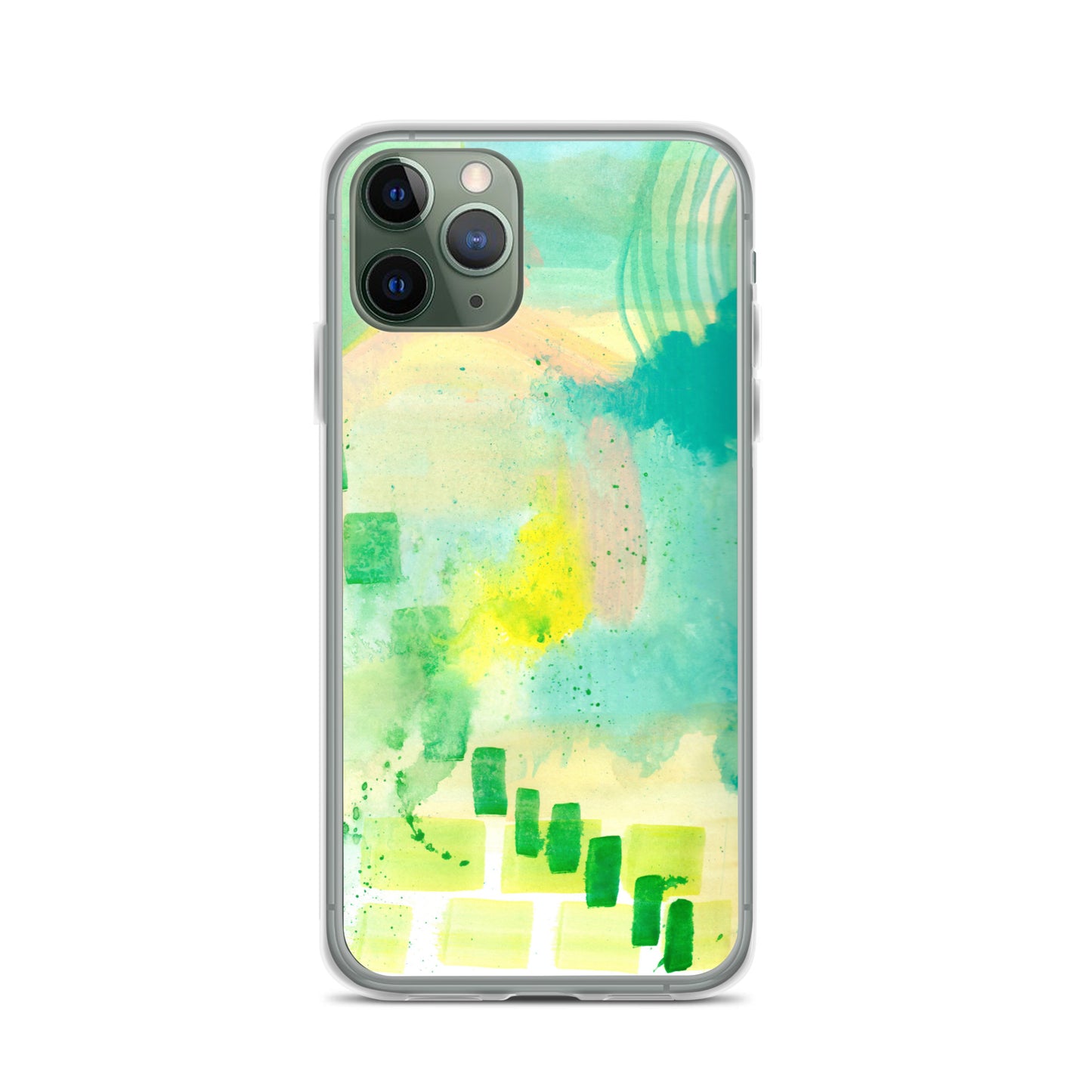 Abstract Aqua Clear Case for iPhone® - Aquamarine Design - Artistic Gifts for Women - Art by Artist Tania Herrera from Aquamarine Design Studio