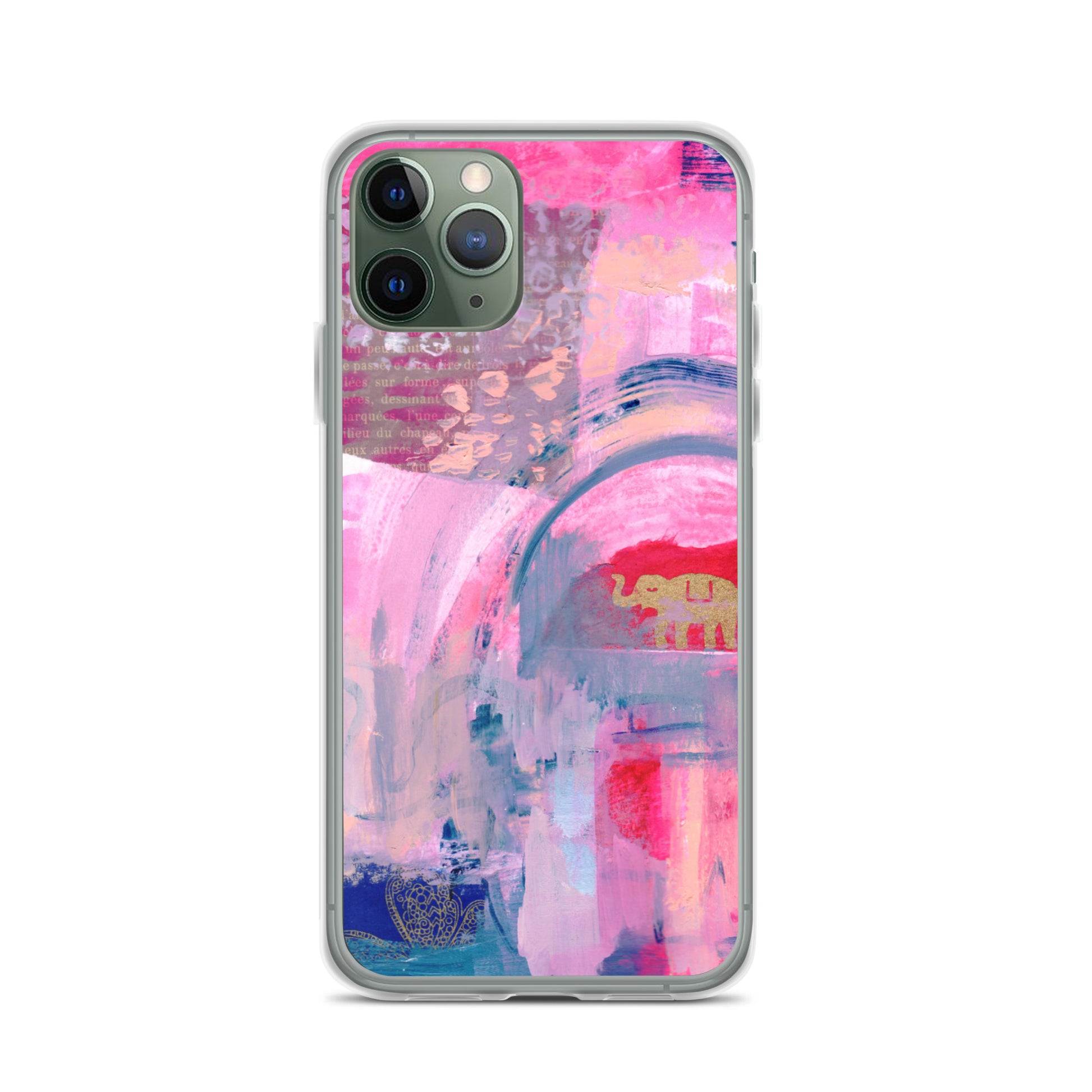 Collage Design Clear Case for iPhone® - Aquamarine Design - Artistic Gifts for Women - Art by Artist Tania Herrera from Aquamarine Design Studio