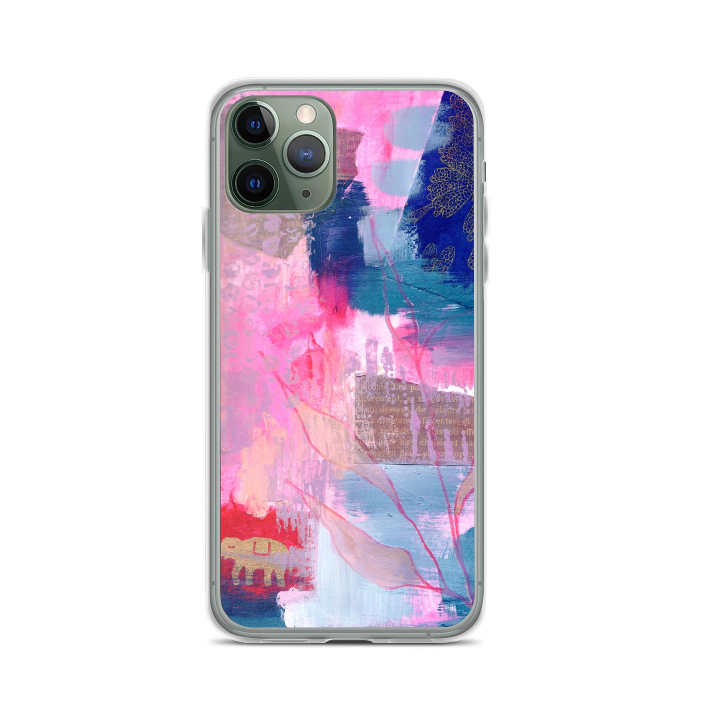 Collage Design Clear Case for iPhone® - Aquamarine Design - Artistic Gifts for Women - Art by Artist Tania Herrera from Aquamarine Design Studio