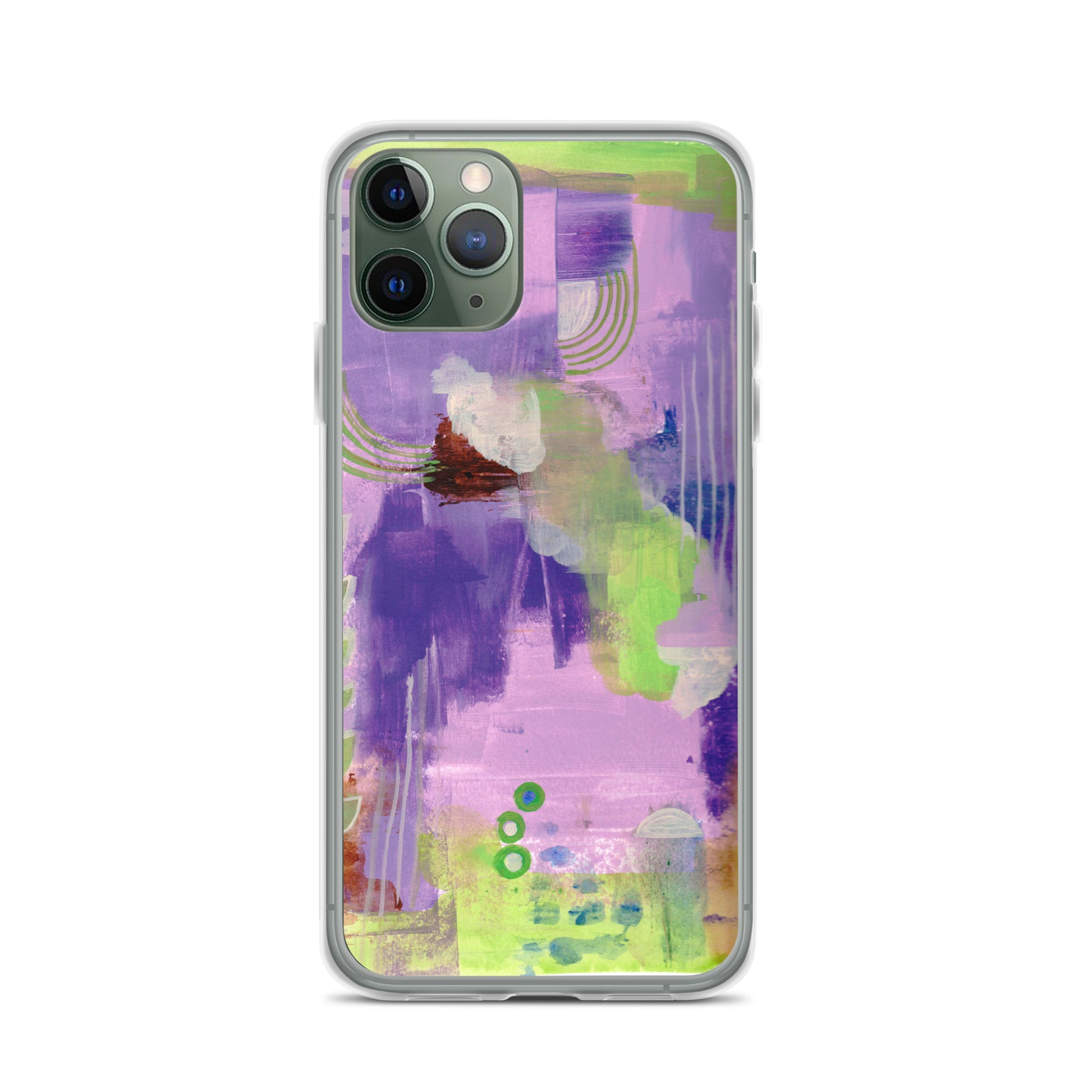 Purple Abstract I Clear Case for iPhone® - Aquamarine Design - Artistic Gifts for Women - Art by Artist Tania Herrera from Aquamarine Design Studio