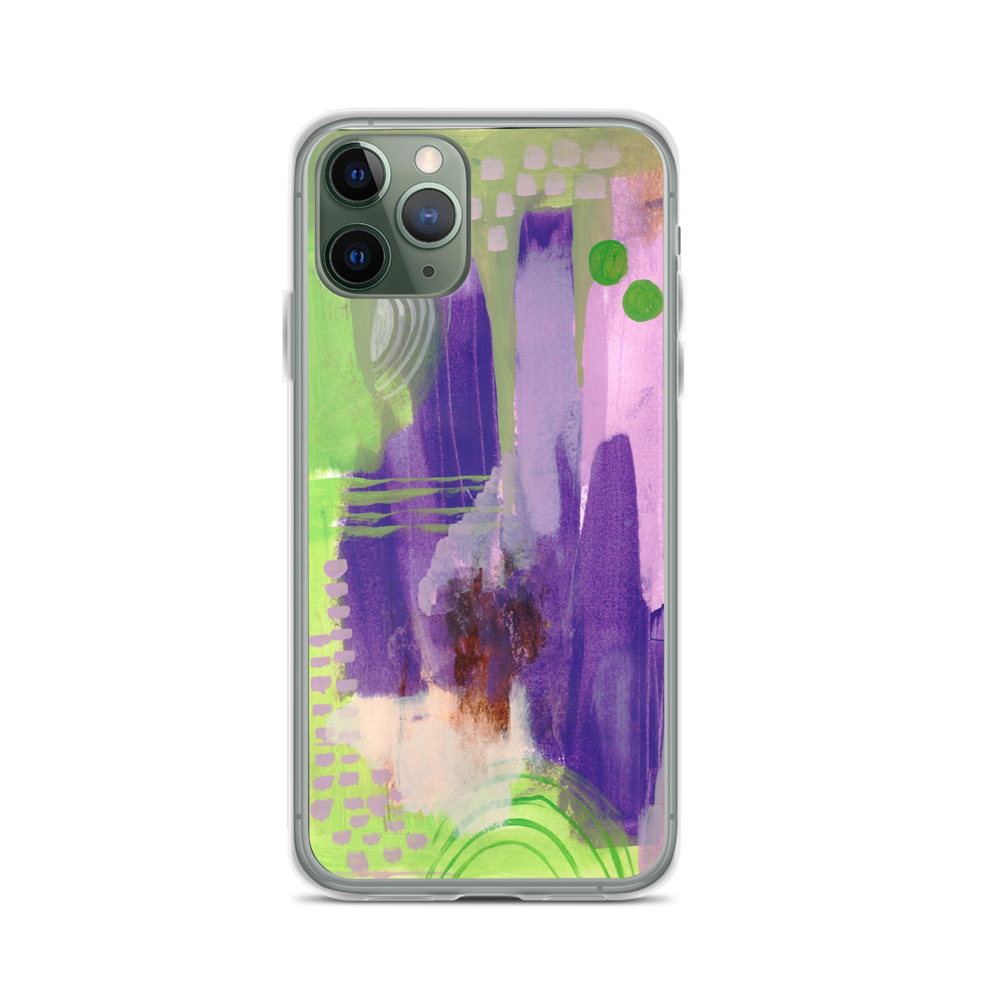 Purple Abstract II Clear Case for iPhone® - Aquamarine Design - Artistic Gifts for Women - Art by Artist Tania Herrera from Aquamarine Design Studio