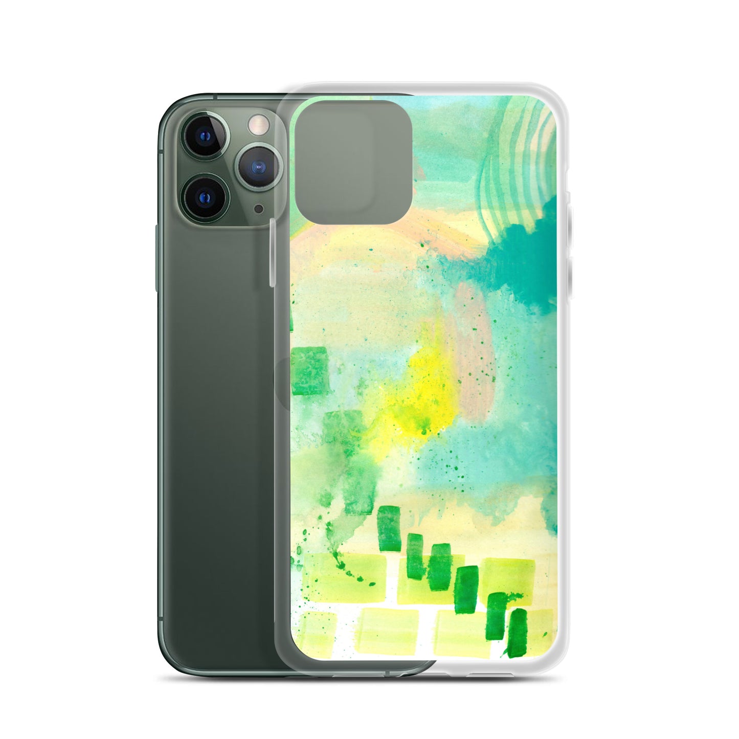 Abstract Aqua Clear Case for iPhone® - Aquamarine Design - Artistic Gifts for Women - Art by Artist Tania Herrera from Aquamarine Design Studio