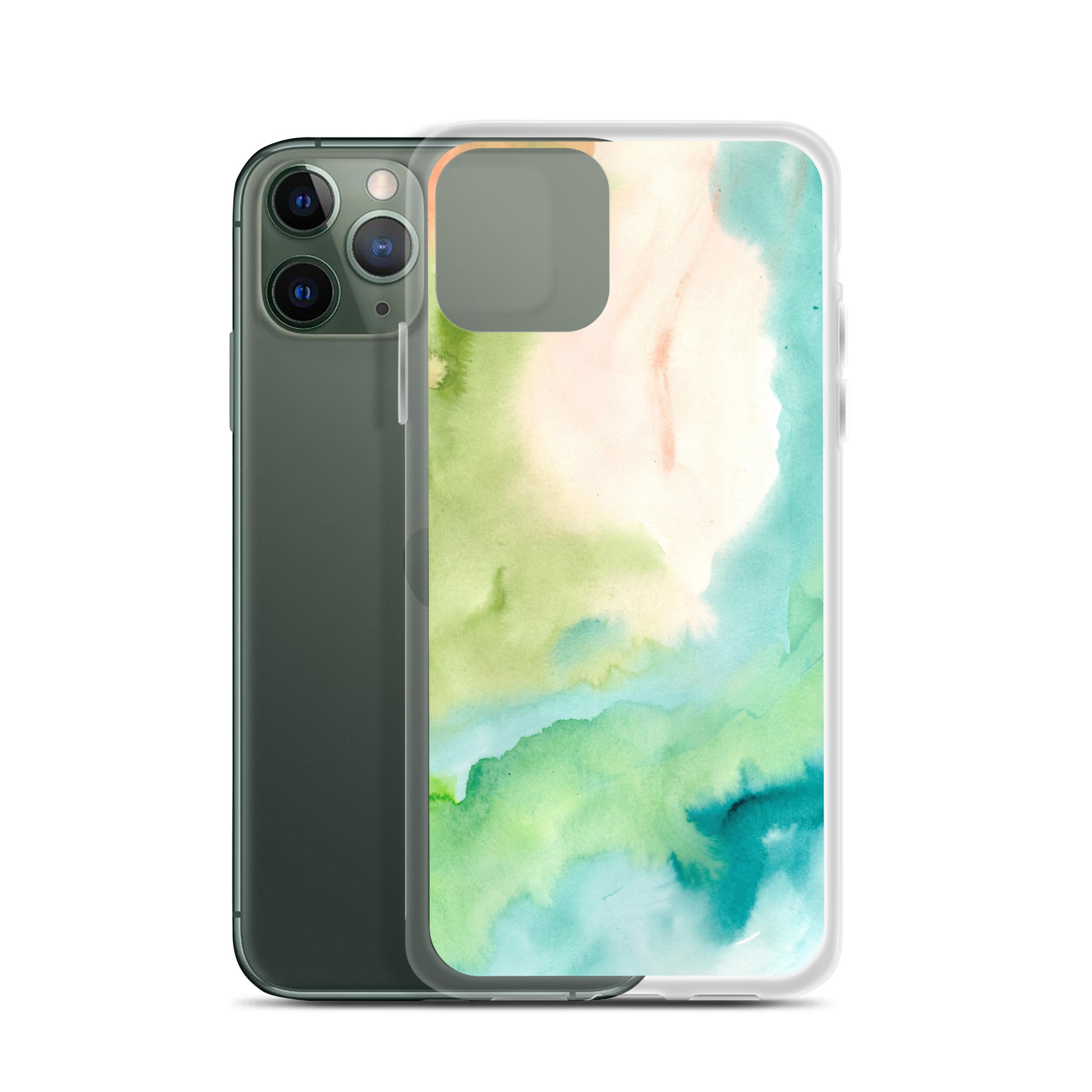 Soft Green Clear Case for iPhone® - Aquamarine Design - Artistic Gifts for Women - Art by Artist Tania Herrera from Aquamarine Design Studio