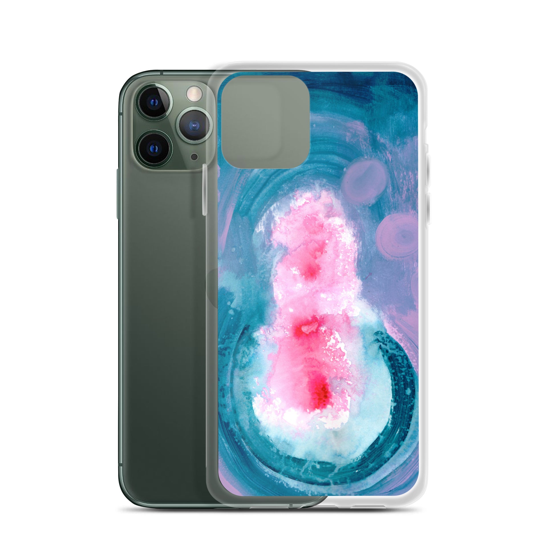 Magical Blue II Clear Case for iPhone® - Aquamarine Design - Artistic Gifts for Women - Art by Artist Tania Herrera from Aquamarine Design Studio