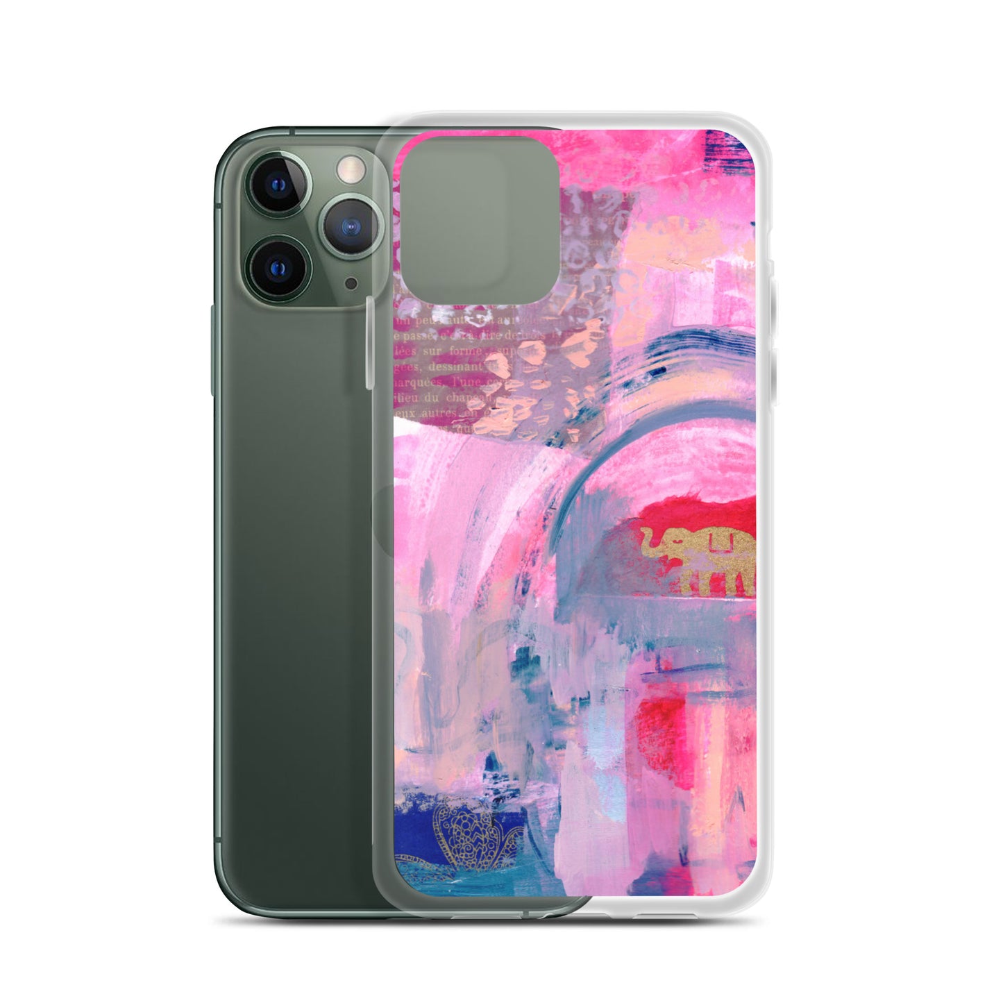 Collage Design Clear Case for iPhone® - Aquamarine Design - Artistic Gifts for Women - Art by Artist Tania Herrera from Aquamarine Design Studio