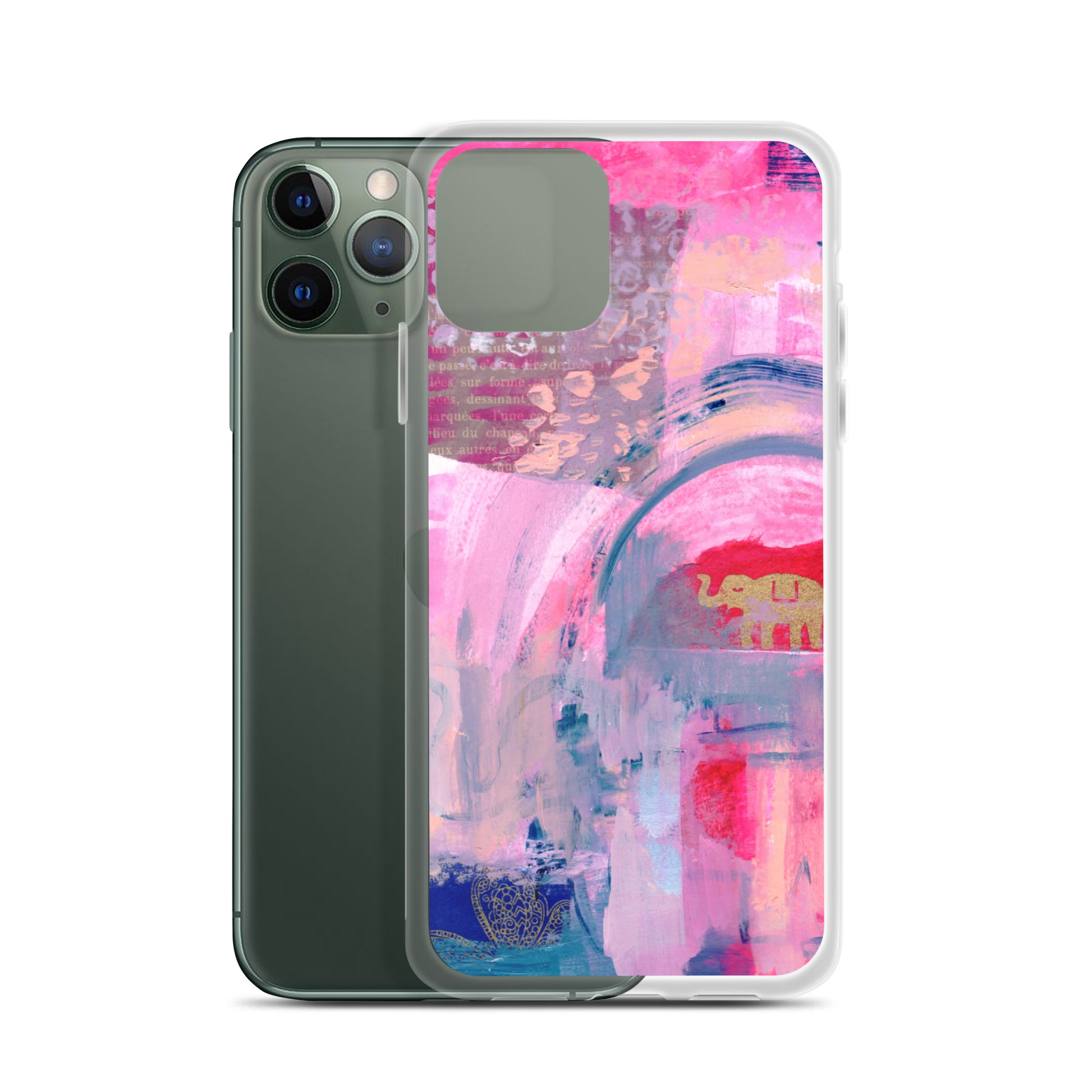 Collage Design Clear Case for iPhone® - Aquamarine Design - Artistic Gifts for Women - Art by Artist Tania Herrera from Aquamarine Design Studio