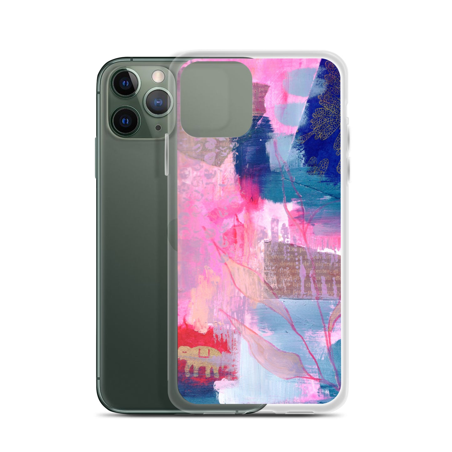 Collage Design Clear Case for iPhone® - Aquamarine Design - Artistic Gifts for Women - Art by Artist Tania Herrera from Aquamarine Design Studio