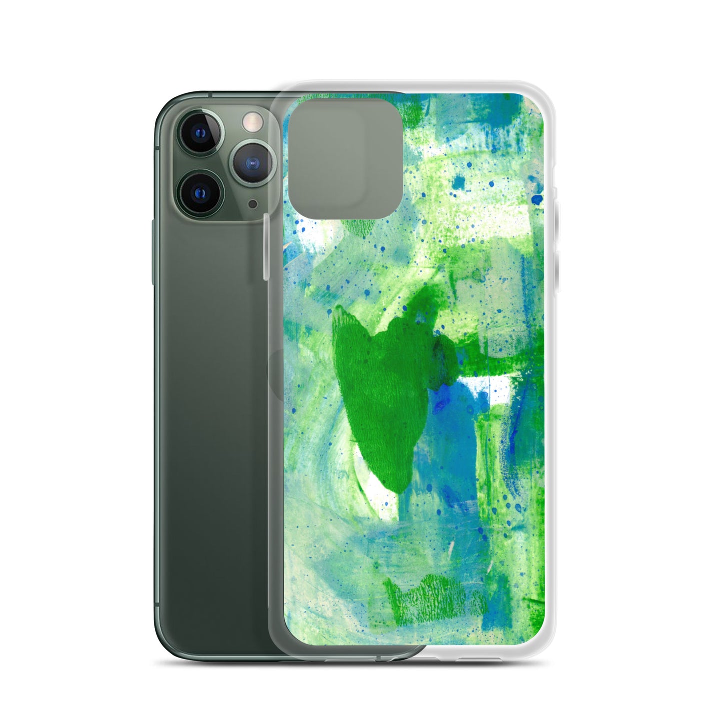 Green Mist Clear Case for iPhone® - Aquamarine Design - Artistic Gifts for Women - Art by Artist Tania Herrera from Aquamarine Design Studio