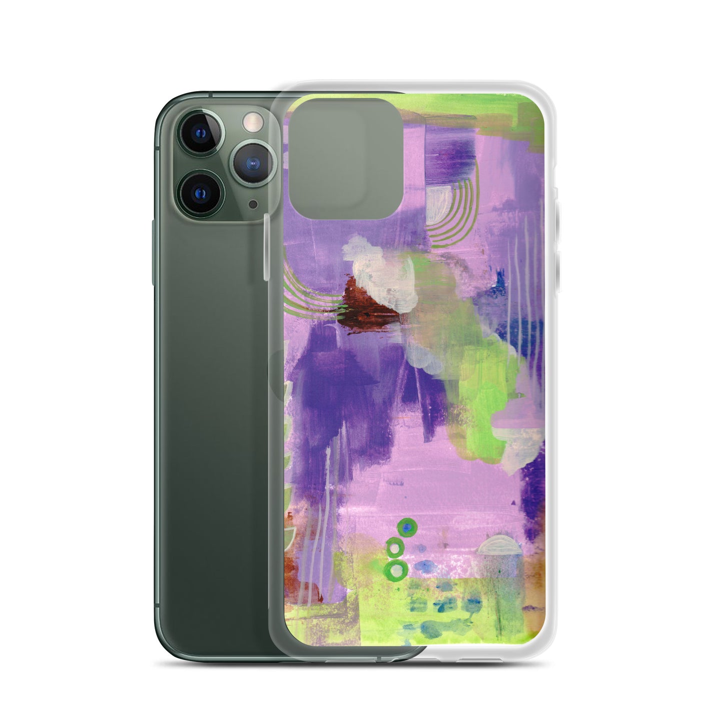 Purple Abstract I Clear Case for iPhone® - Aquamarine Design - Artistic Gifts for Women - Art by Artist Tania Herrera from Aquamarine Design Studio