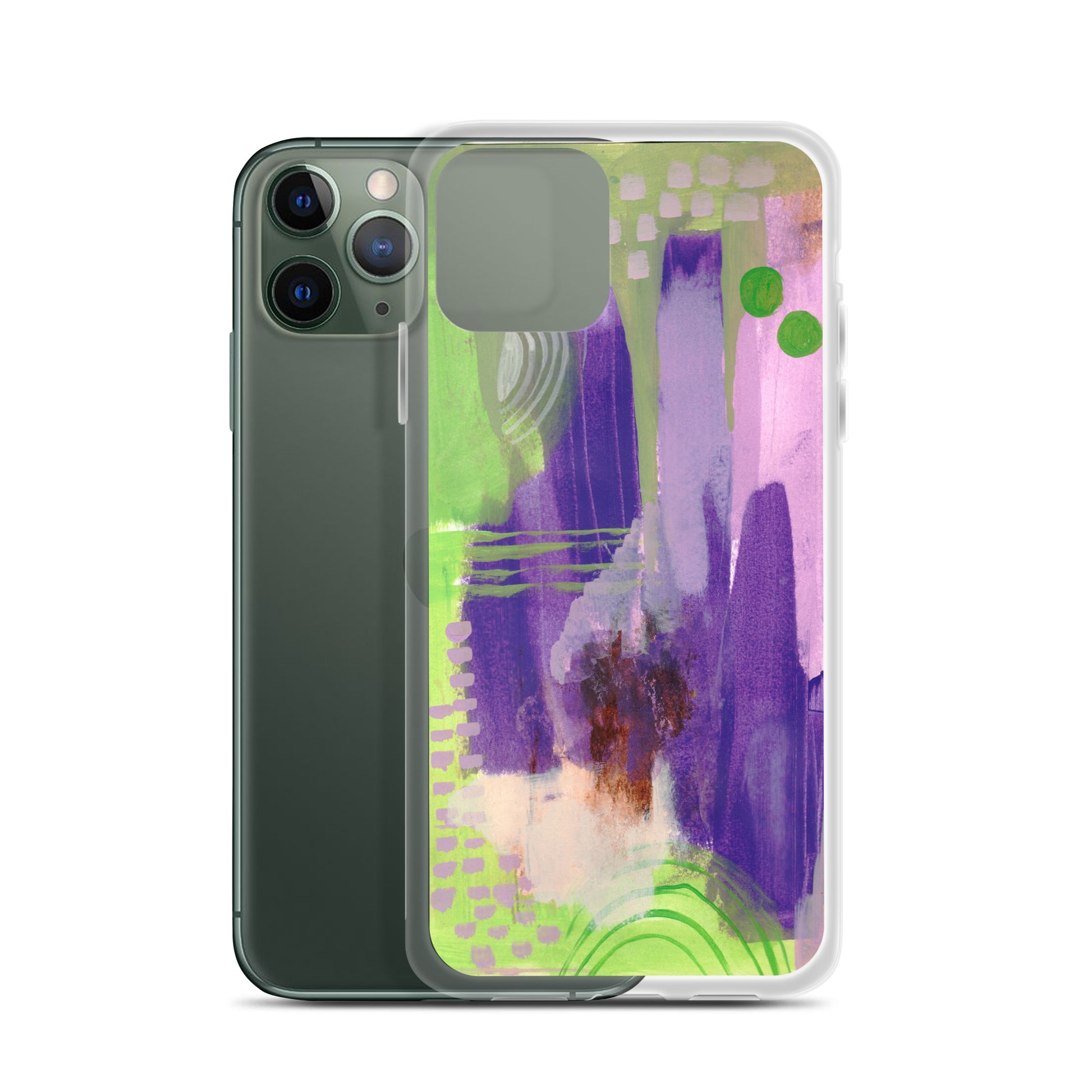 Purple Abstract II Clear Case for iPhone® - Aquamarine Design - Artistic Gifts for Women - Art by Artist Tania Herrera from Aquamarine Design Studio