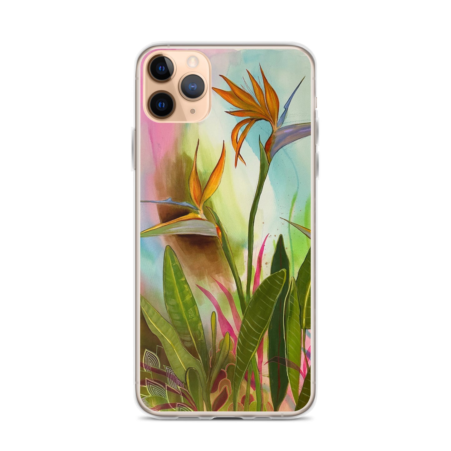 Birds in Paradise Clear Case for iPhone® - Aquamarine Design - Artistic Gifts for Women - Art by Artist Tania Herrera from Aquamarine Design Studio