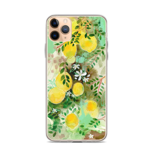Limoni D'Amalfi Clear Case for iPhone® - Aquamarine Design - Artistic Gifts for Women - Art by Artist Tania Herrera from Aquamarine Design Studio