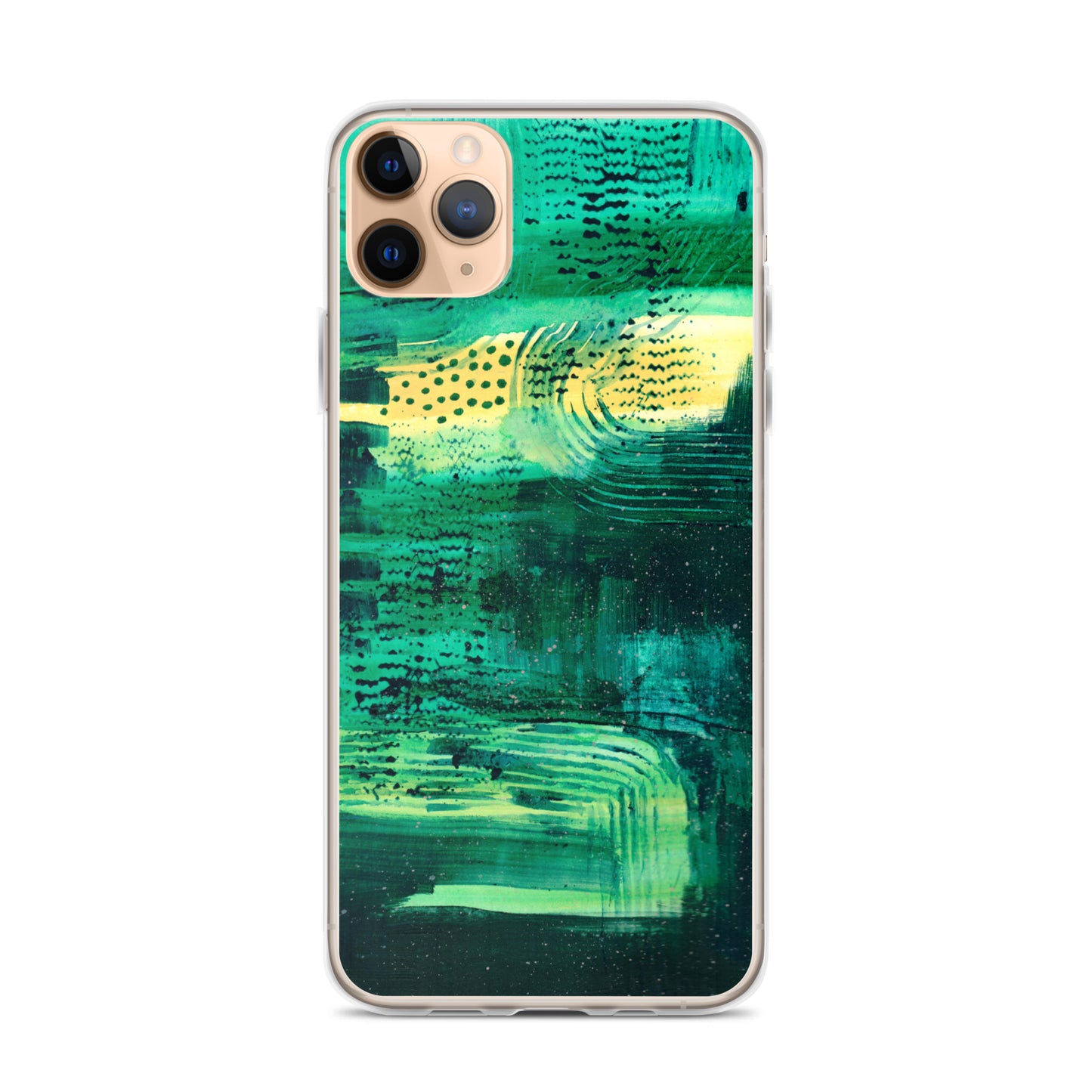 Deep Green Clear Case for iPhone® - Aquamarine Design - Artistic Gifts for Women - Art by Artist Tania Herrera from Aquamarine Design Studio