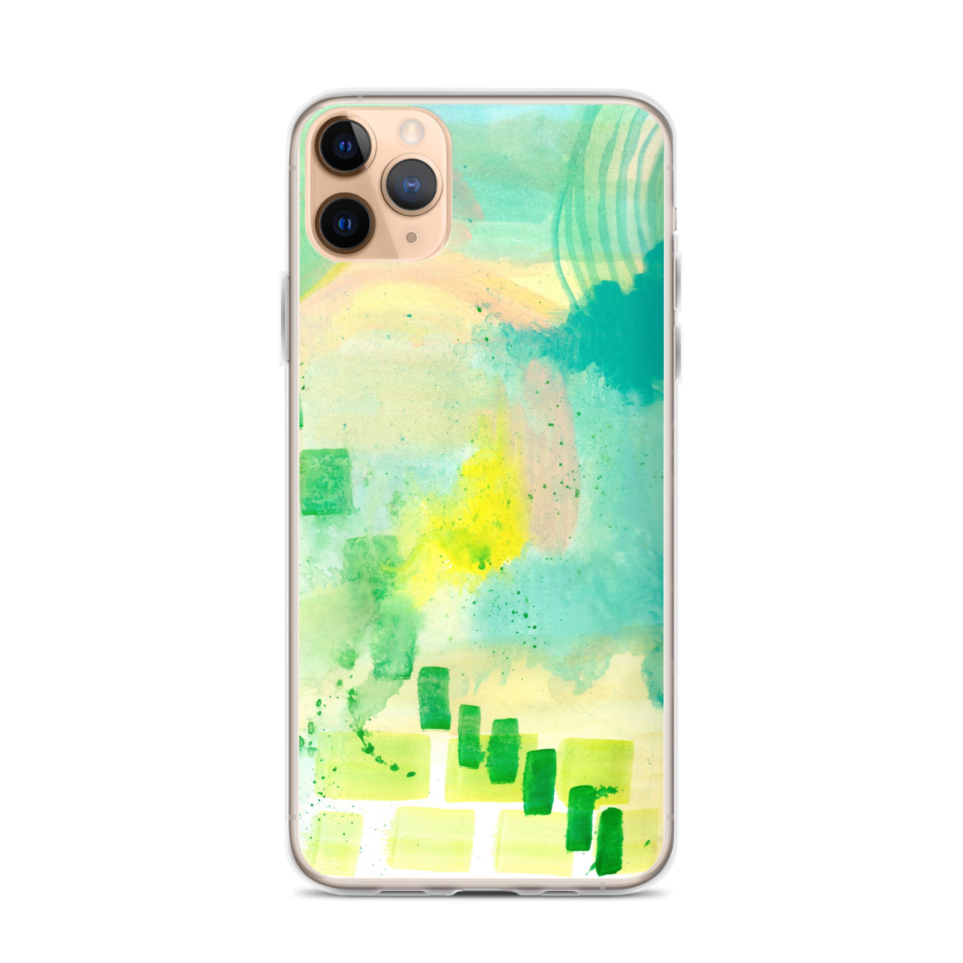 Abstract Aqua Clear Case for iPhone® - Aquamarine Design - Artistic Gifts for Women - Art by Artist Tania Herrera from Aquamarine Design Studio