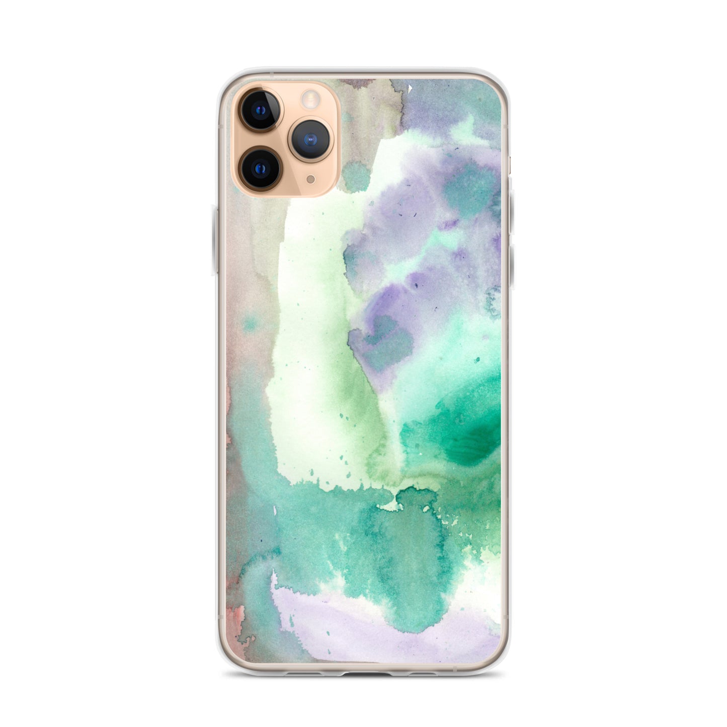 Purple and Green Abstract Clear Case for iPhone® - Aquamarine Design - Artistic Gifts for Women - Art by Artist Tania Herrera from Aquamarine Design Studio