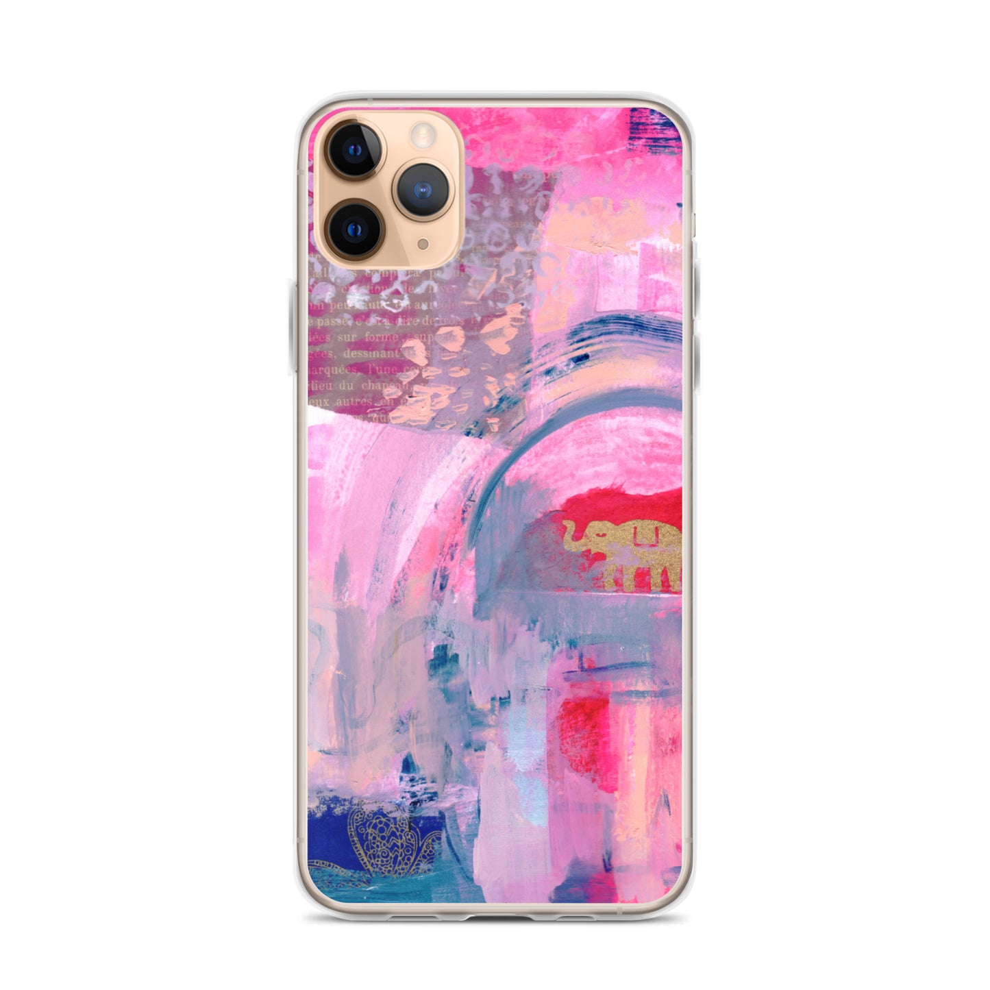 Collage Design Clear Case for iPhone® - Aquamarine Design - Artistic Gifts for Women - Art by Artist Tania Herrera from Aquamarine Design Studio
