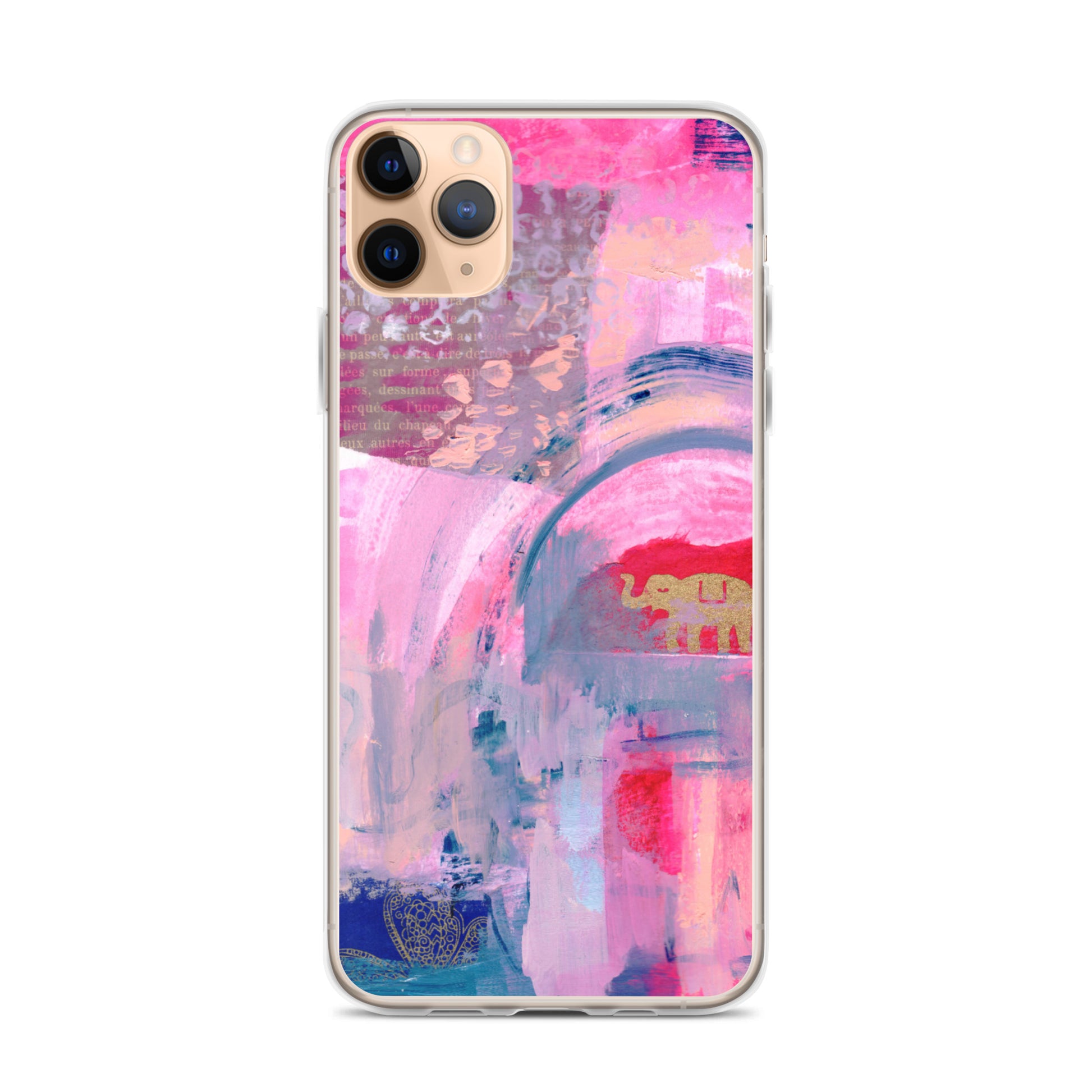 Collage Design Clear Case for iPhone® - Aquamarine Design - Artistic Gifts for Women - Art by Artist Tania Herrera from Aquamarine Design Studio