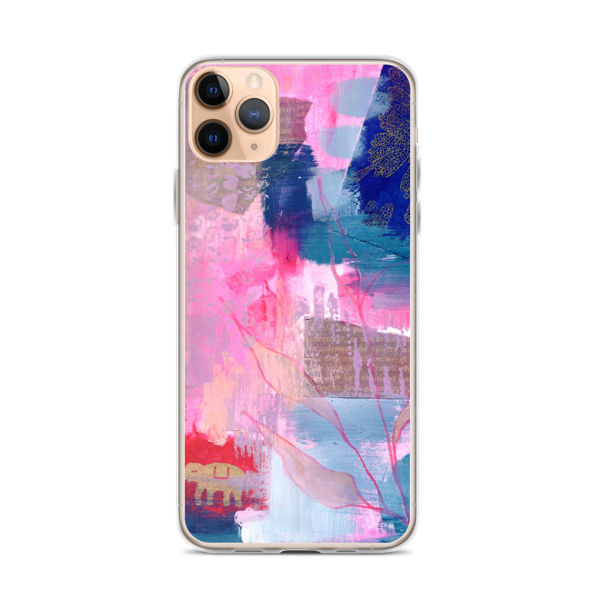 Collage Design Clear Case for iPhone® - Aquamarine Design - Artistic Gifts for Women - Art by Artist Tania Herrera from Aquamarine Design Studio