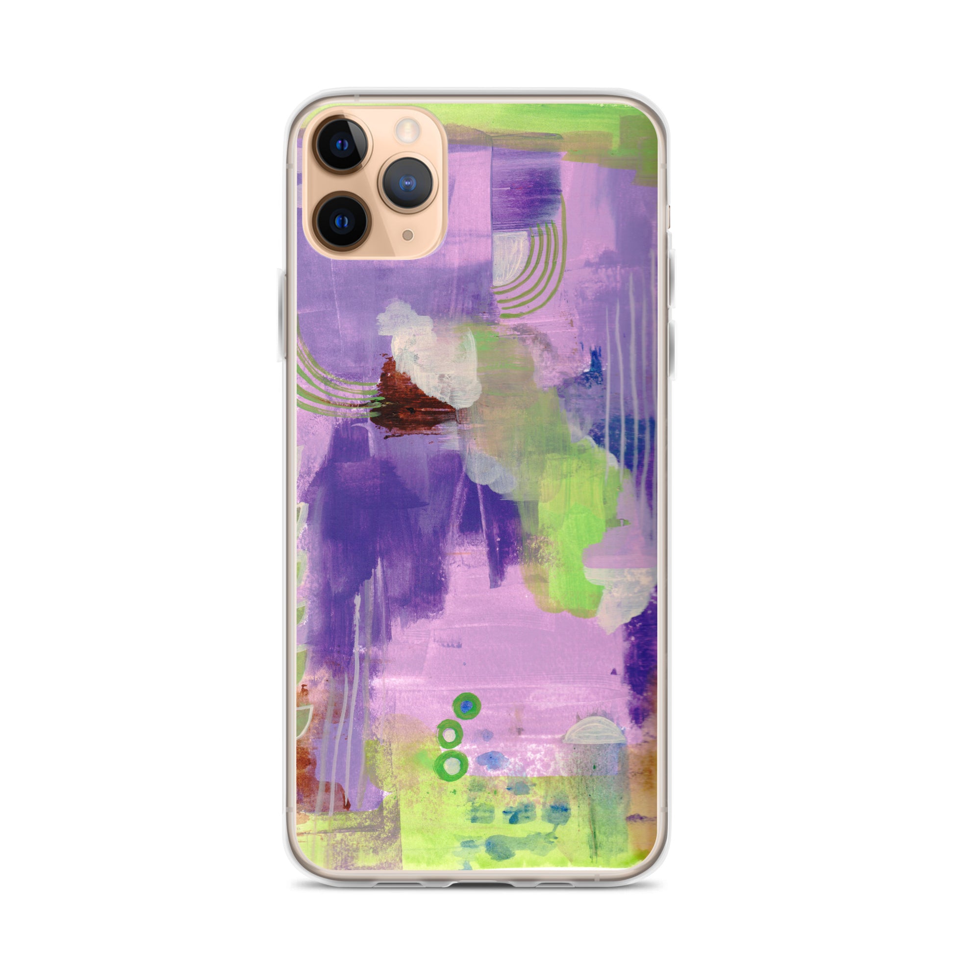 Purple Abstract I Clear Case for iPhone® - Aquamarine Design - Artistic Gifts for Women - Art by Artist Tania Herrera from Aquamarine Design Studio