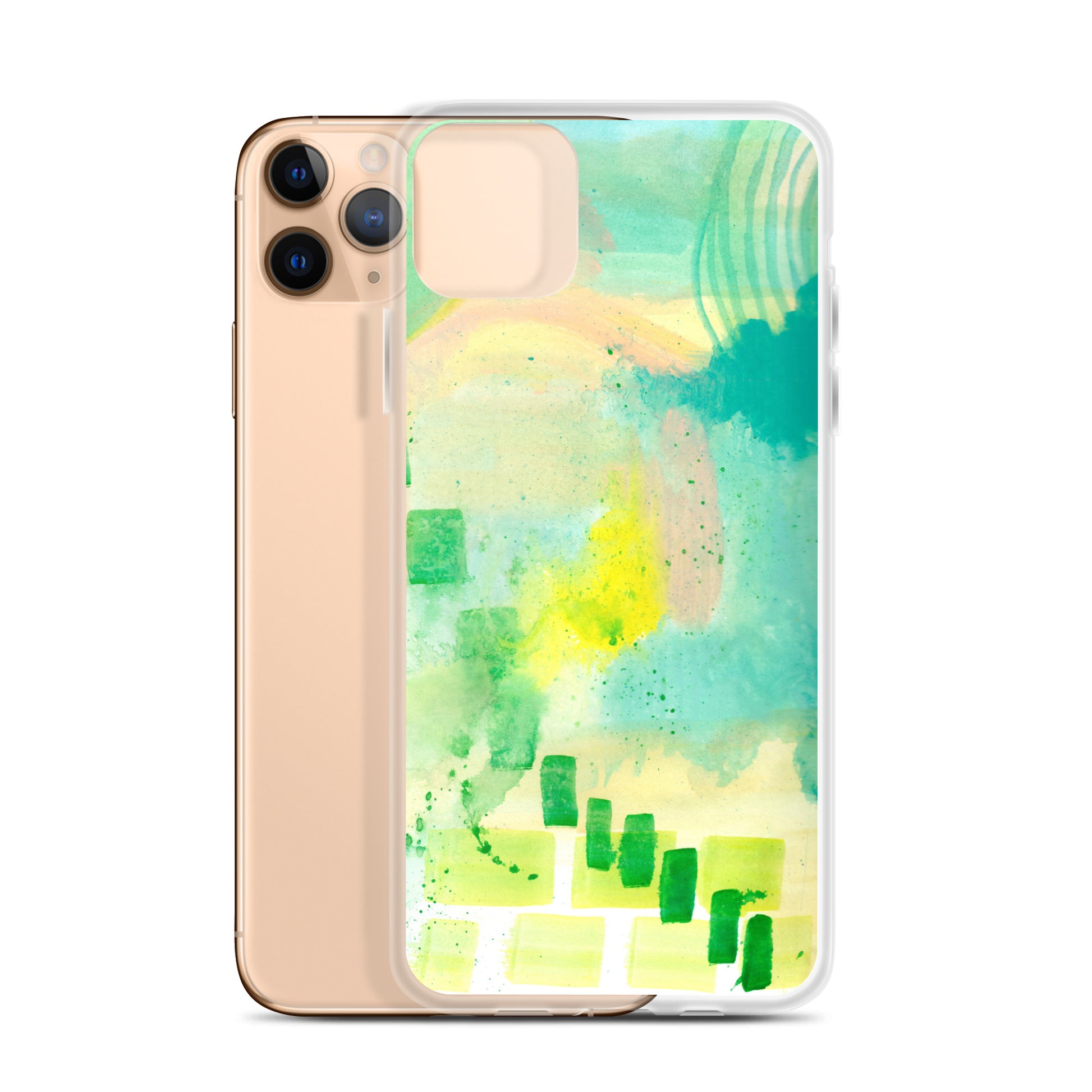 Abstract Aqua Clear Case for iPhone® - Aquamarine Design - Artistic Gifts for Women - Art by Artist Tania Herrera from Aquamarine Design Studio